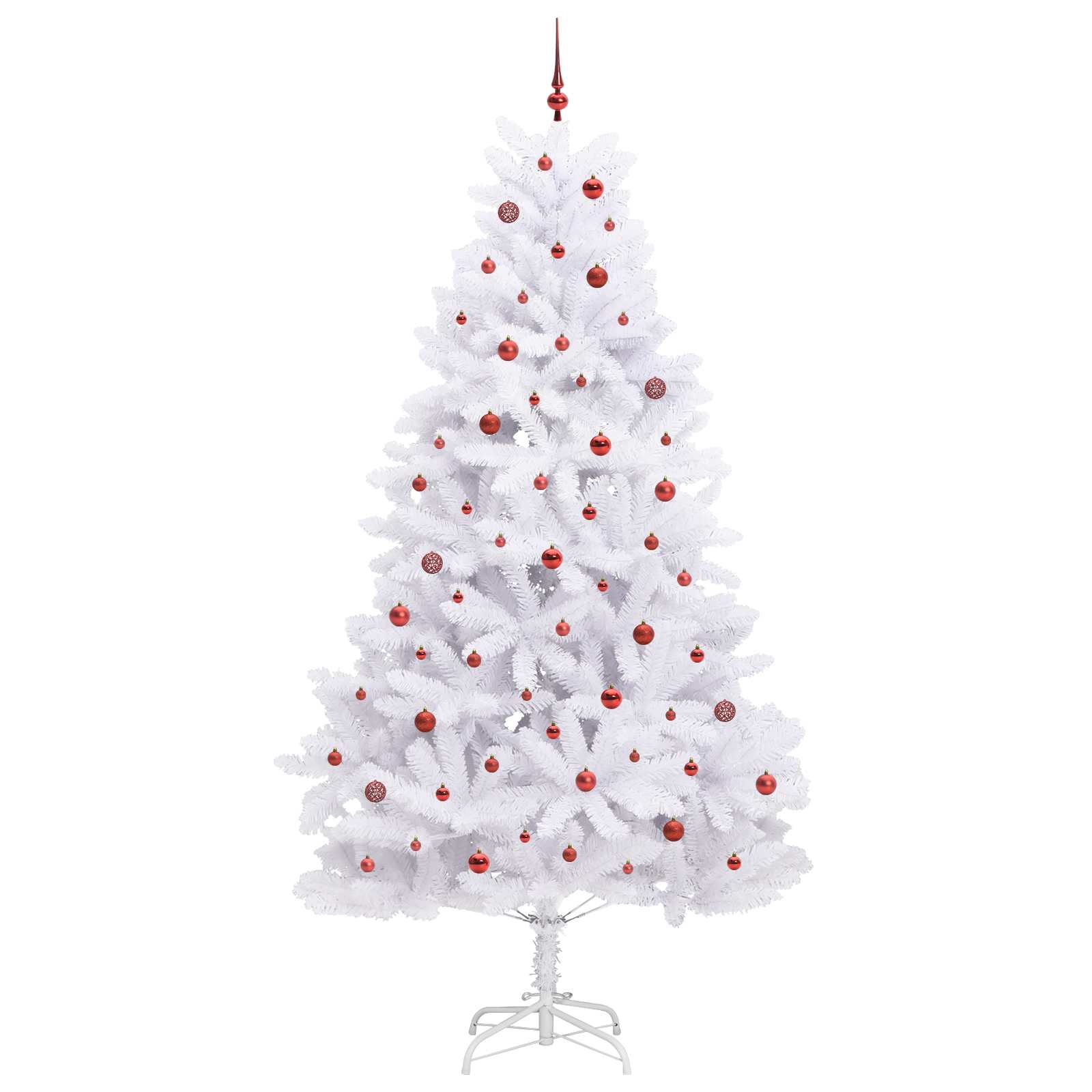 Kunstmatige Inklapbare Kerstboom Wit 270 cm PVC en staal is nu te koop bij PeponiXL, paradijselijk wonen!