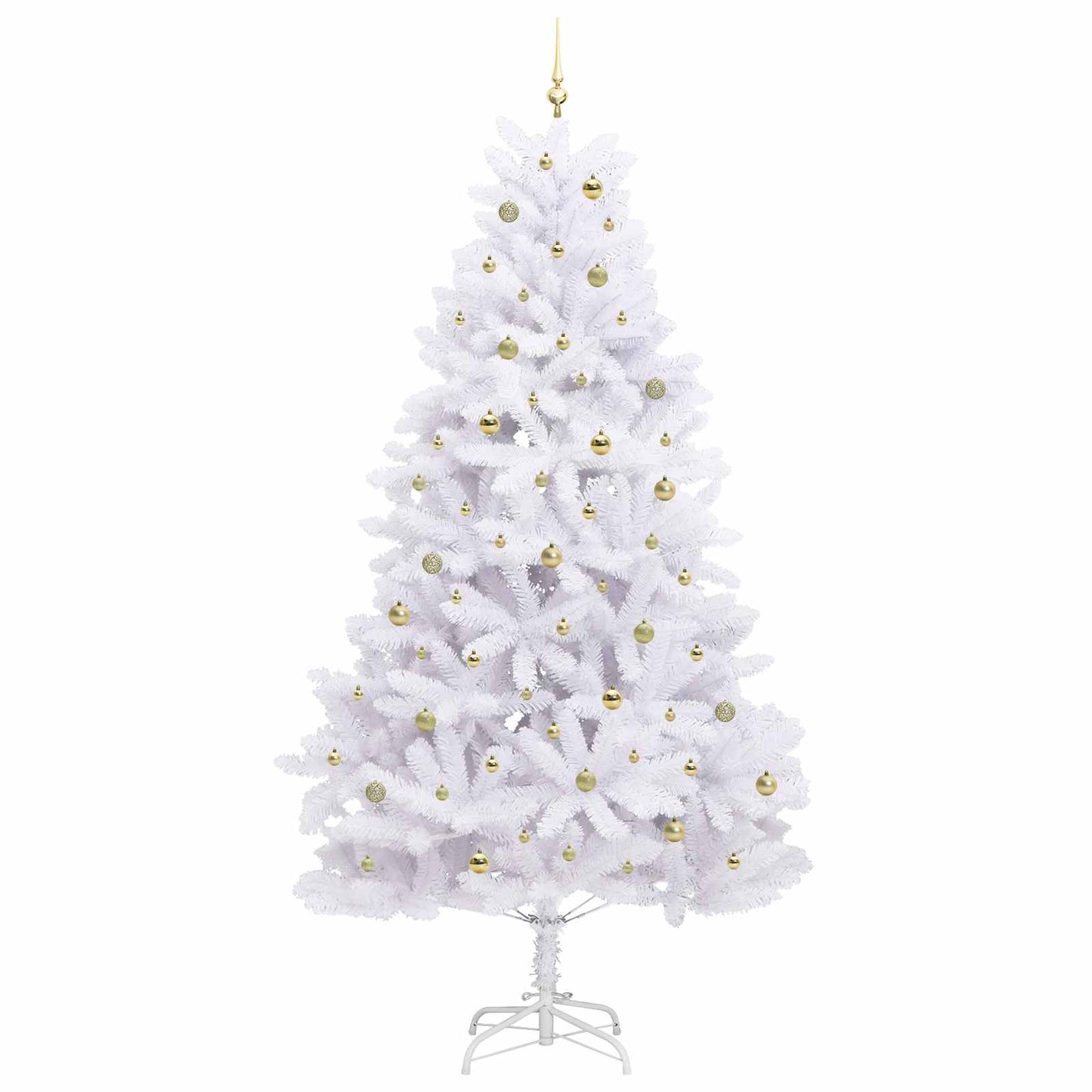 Kunstmatige Inklapbare Kerstboom Wit 270 cm PVC en staal is nu te koop bij PeponiXL, paradijselijk wonen!