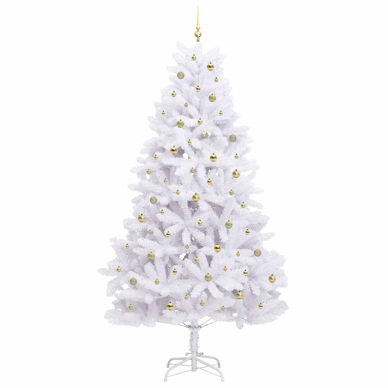 Kunstmatige Inklapbare Kerstboom Wit 270 cm PVC en staal is nu te koop bij PeponiXL, paradijselijk wonen!