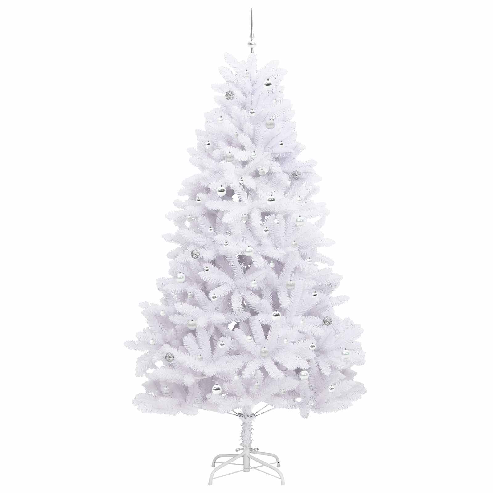 Kunstmatige Inklapbare Kerstboom Wit 270 cm PVC en staal is nu te koop bij PeponiXL, paradijselijk wonen!