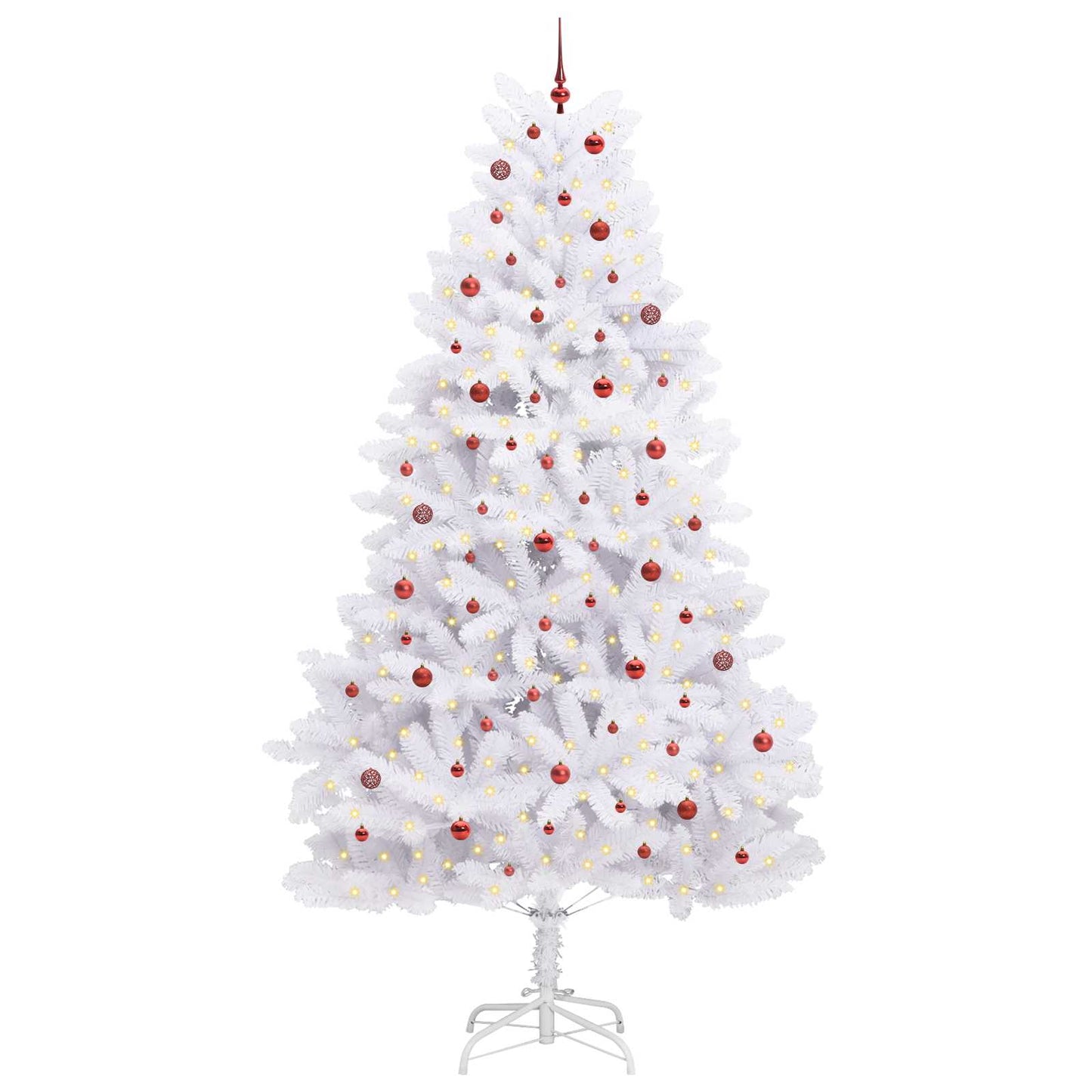 Kunstmatige Inklapbare Kerstboom Wit 300 cm PVC en staal is nu te koop bij PeponiXL, paradijselijk wonen!