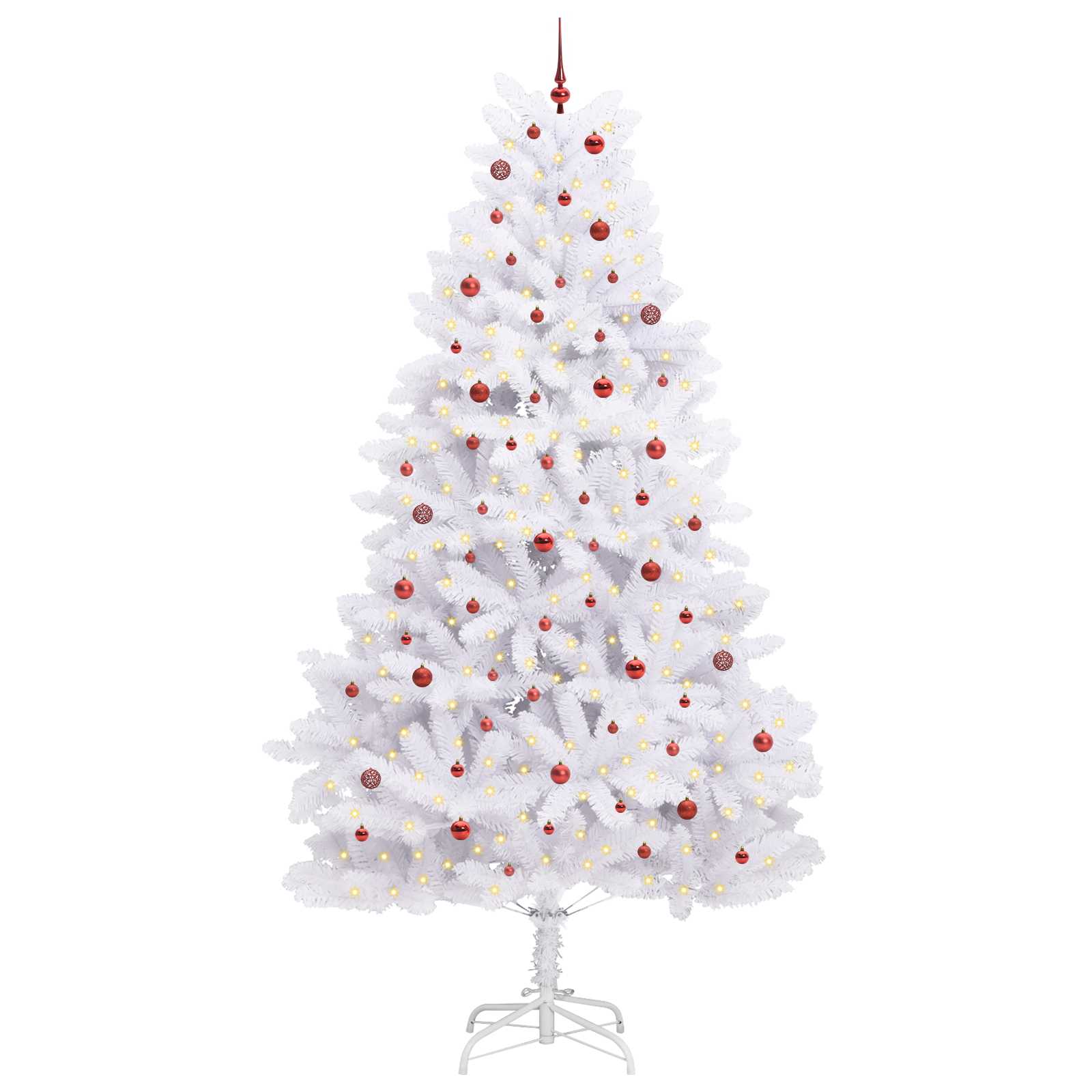 Kunstmatige Inklapbare Kerstboom Wit 300 cm PVC en staal is nu te koop bij PeponiXL, paradijselijk wonen!