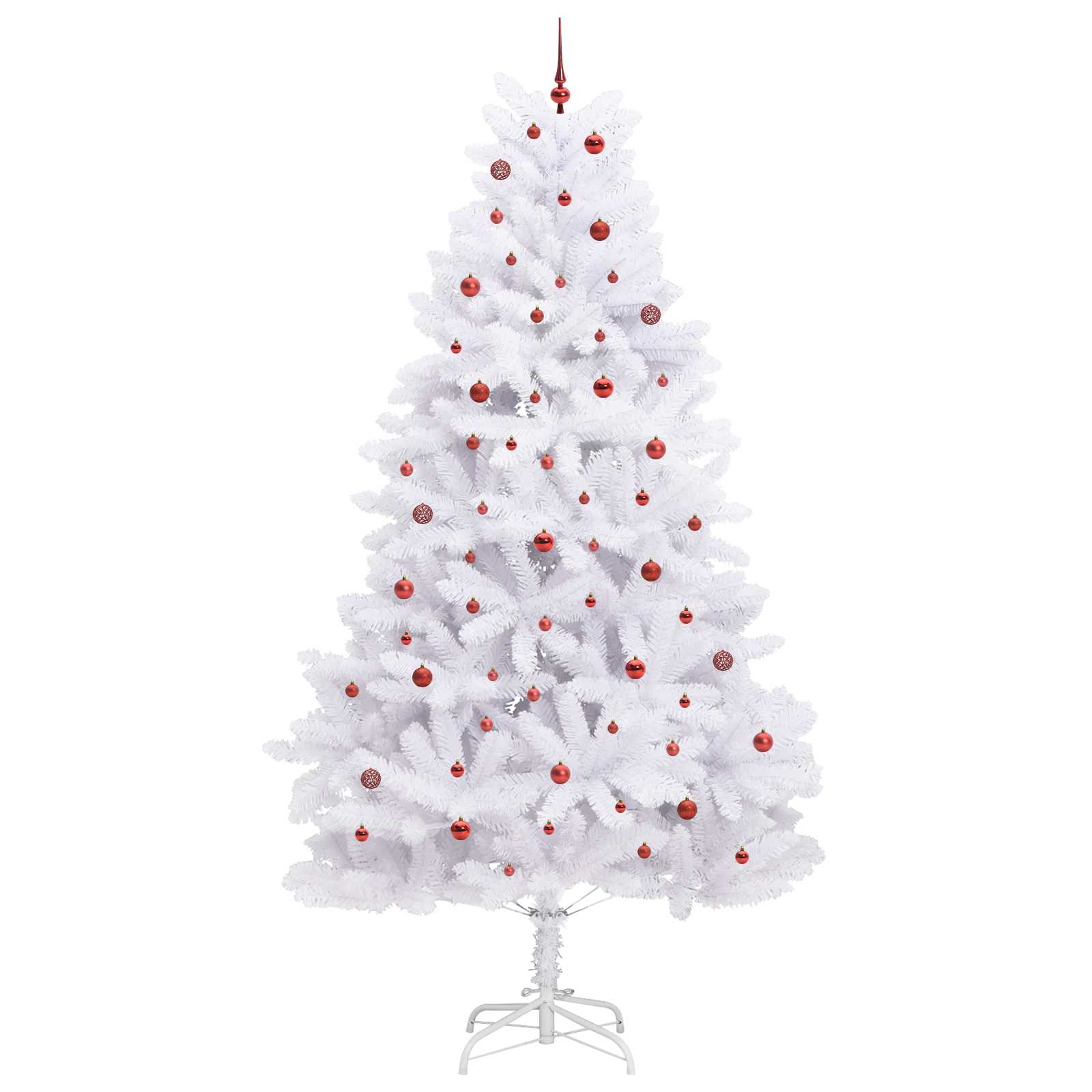 Kunstmatige Inklapbare Kerstboom Wit 300 cm PVC en staal is nu te koop bij PeponiXL, paradijselijk wonen!