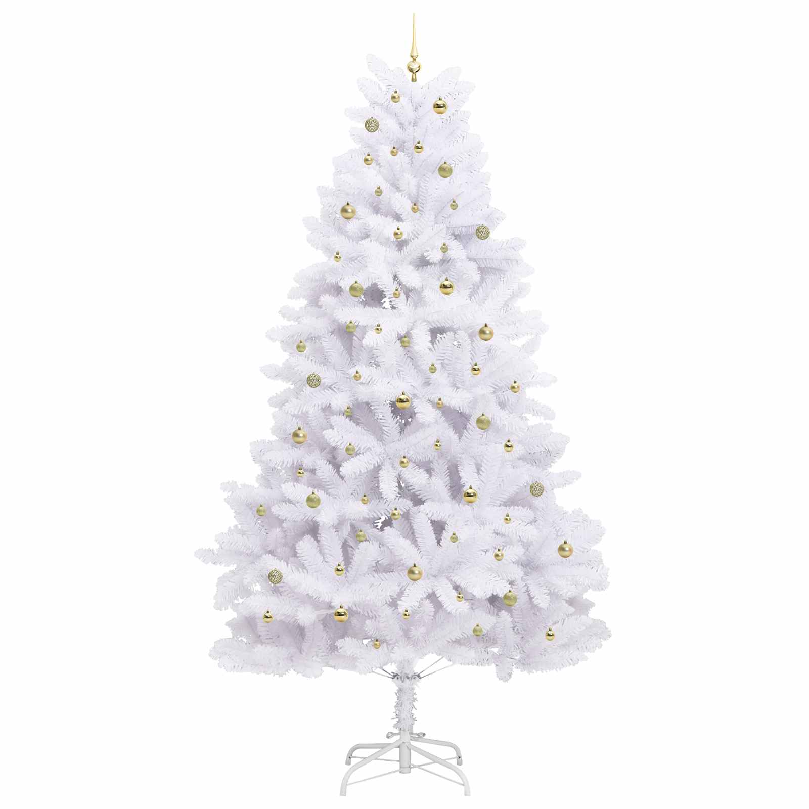 Kunstmatige Inklapbare Kerstboom Wit 300 cm PVC en staal is nu te koop bij PeponiXL, paradijselijk wonen!