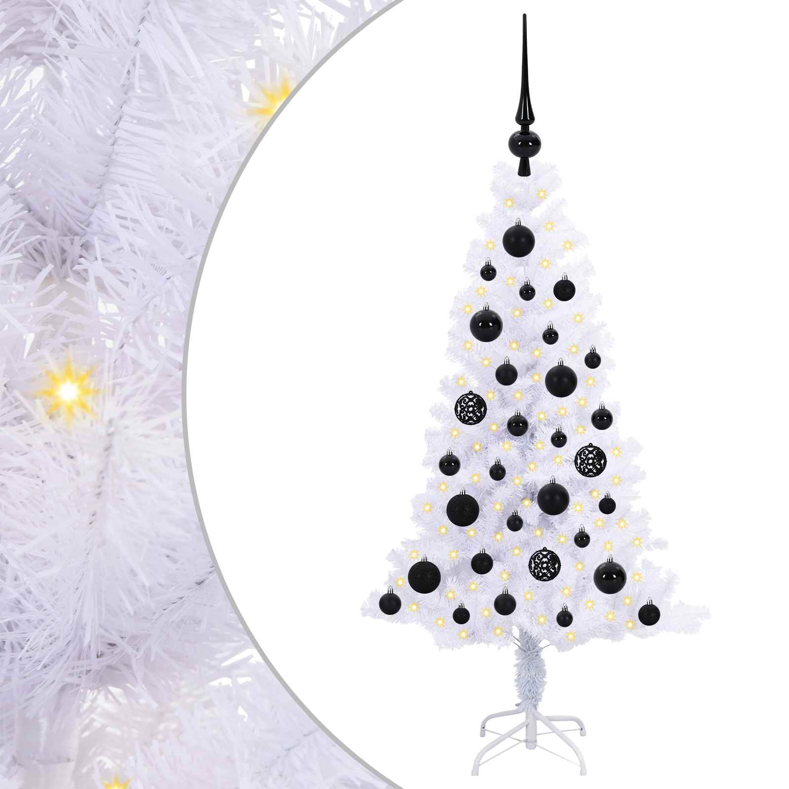 Kunstkerstboom met 150 LED Wit 120 cm PVC en Staal is nu te koop bij PeponiXL, paradijselijk wonen!