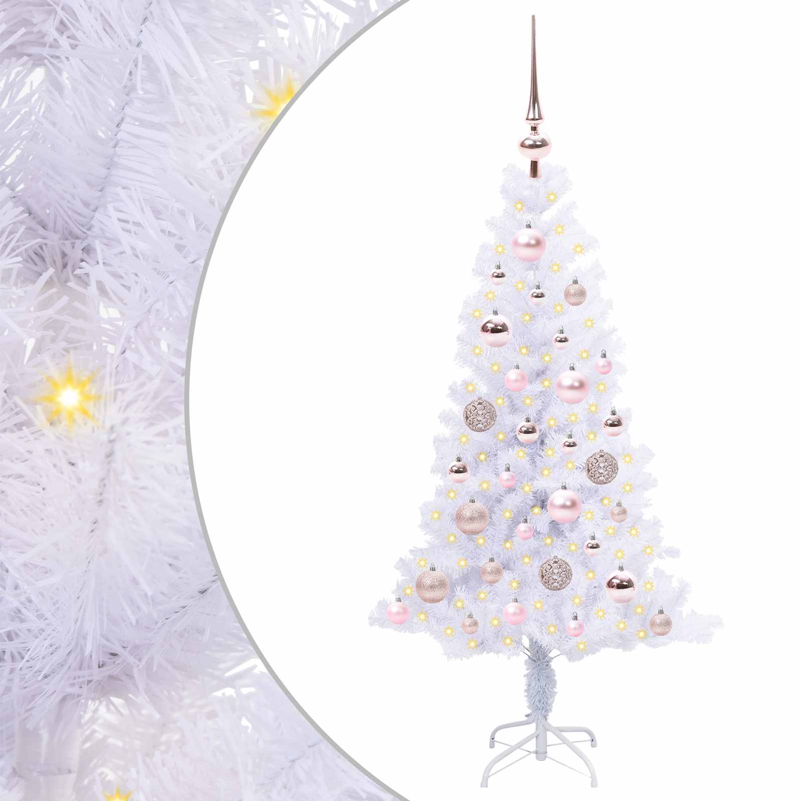 Kunstkerstboom met 150 LED Wit 120 cm PVC en Staal is nu te koop bij PeponiXL, paradijselijk wonen!