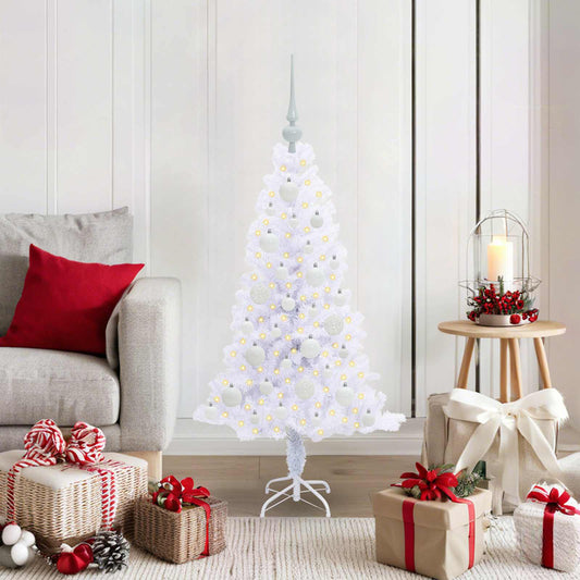 Kunstkerstboom met 150 LED Wit 120 cm PVC en Staal is nu te koop bij PeponiXL, paradijselijk wonen!