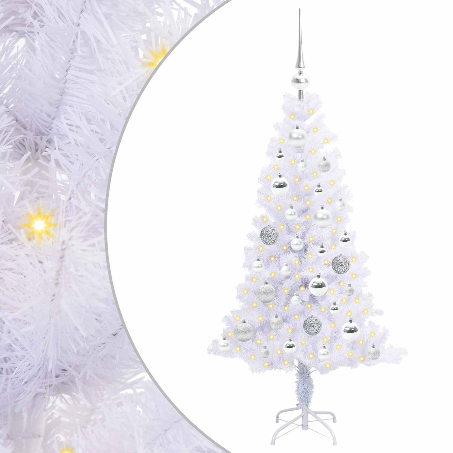 Kunstkerstboom met 150 LED Wit 120 cm PVC en Staal is nu te koop bij PeponiXL, paradijselijk wonen!