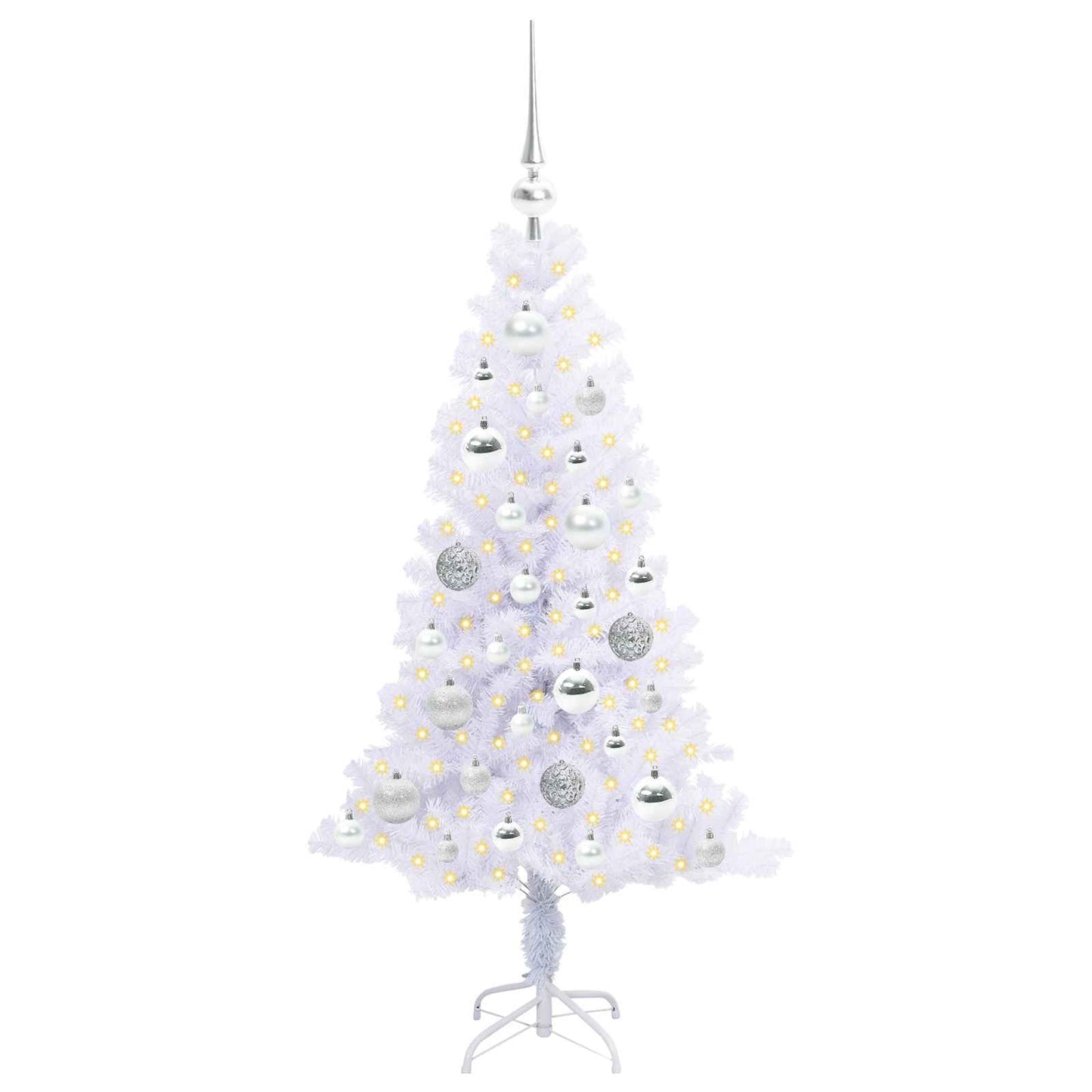 Kunstkerstboom met 150 LED Wit 120 cm PVC en Staal is nu te koop bij PeponiXL, paradijselijk wonen!