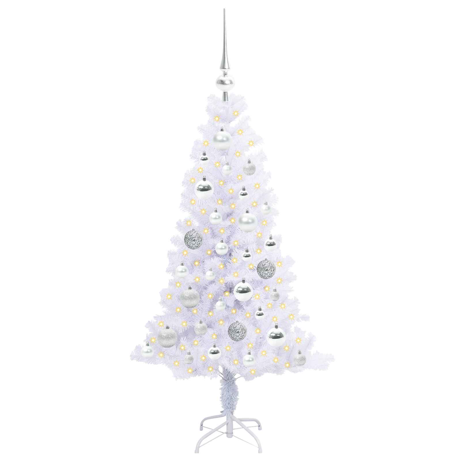 Kunstkerstboom met 150 LED Wit 120 cm PVC en Staal is nu te koop bij PeponiXL, paradijselijk wonen!