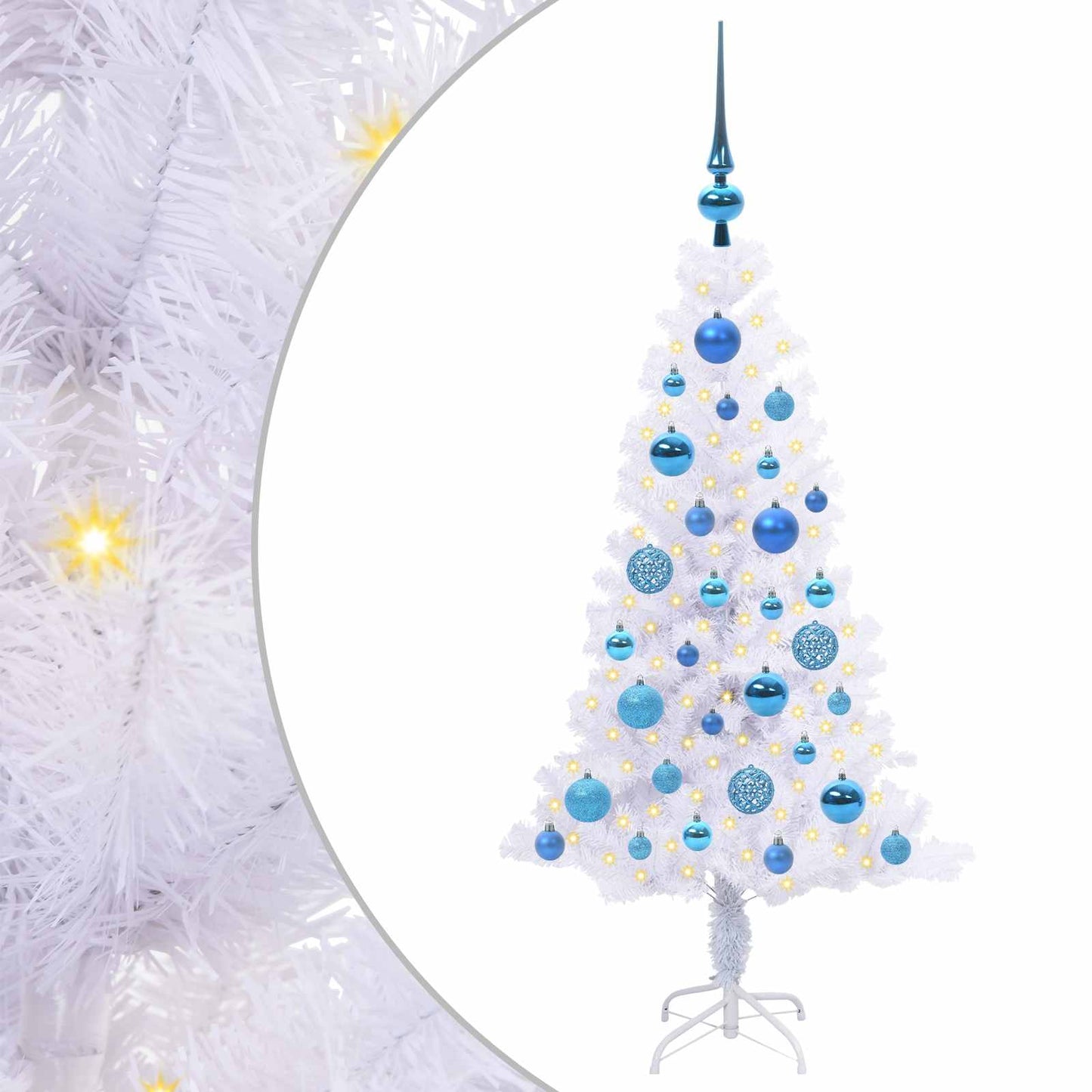 Kunstkerstboom met 150 LED Wit 120 cm PVC en Staal is nu te koop bij PeponiXL, paradijselijk wonen!