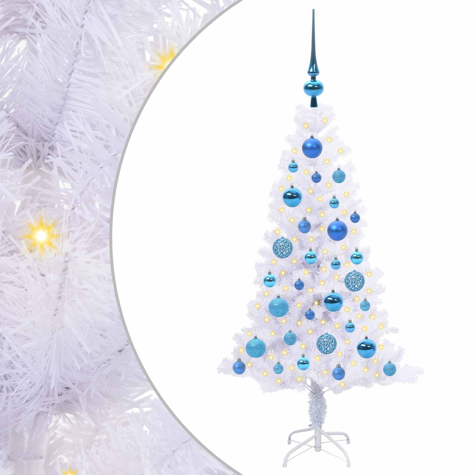 Kunstkerstboom met 150 LED Wit 120 cm PVC en Staal is nu te koop bij PeponiXL, paradijselijk wonen!