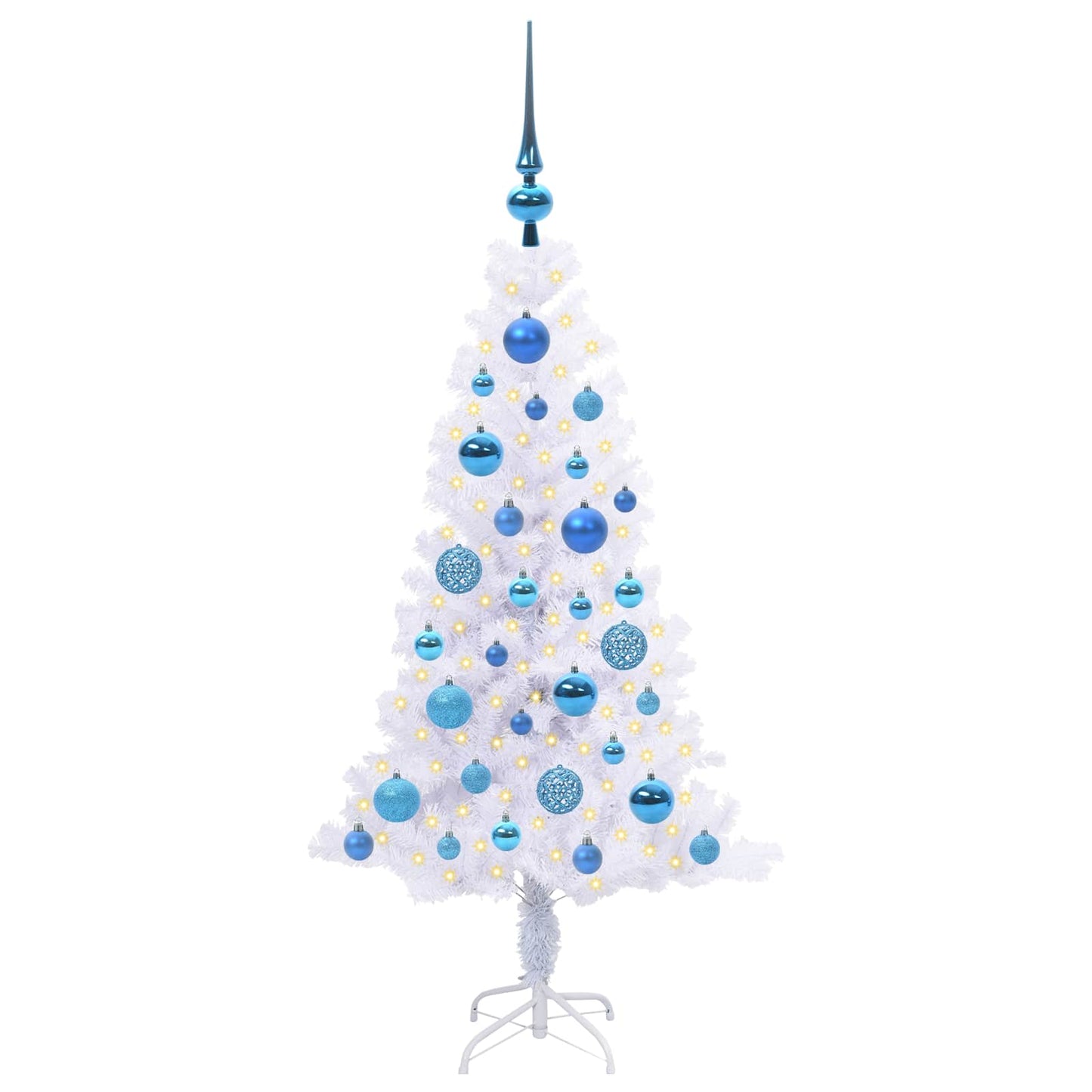 Kunstkerstboom met 150 LED Wit 120 cm PVC en Staal is nu te koop bij PeponiXL, paradijselijk wonen!