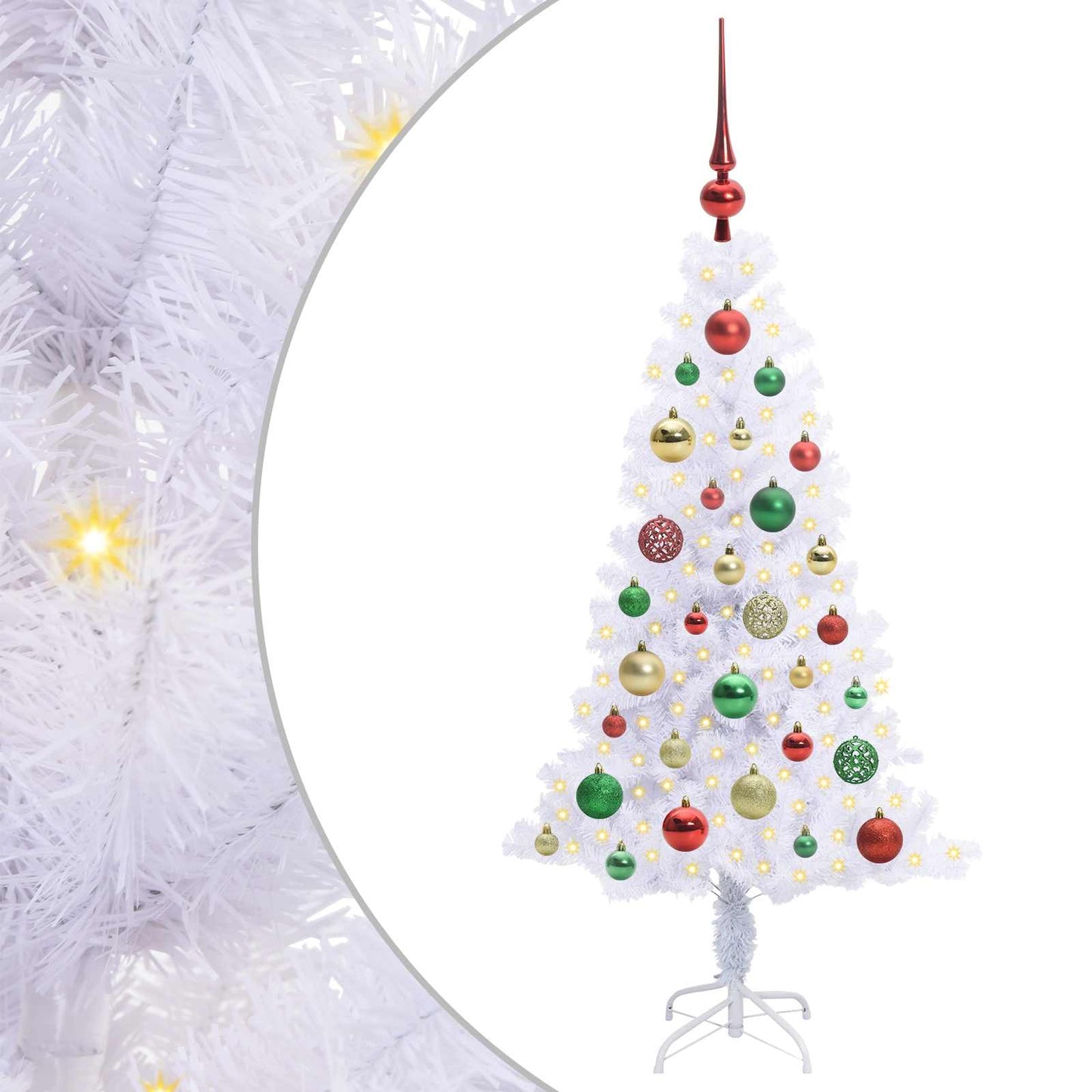 Kunstkerstboom met 150 LED Wit 120 cm PVC en Staal is nu te koop bij PeponiXL, paradijselijk wonen!