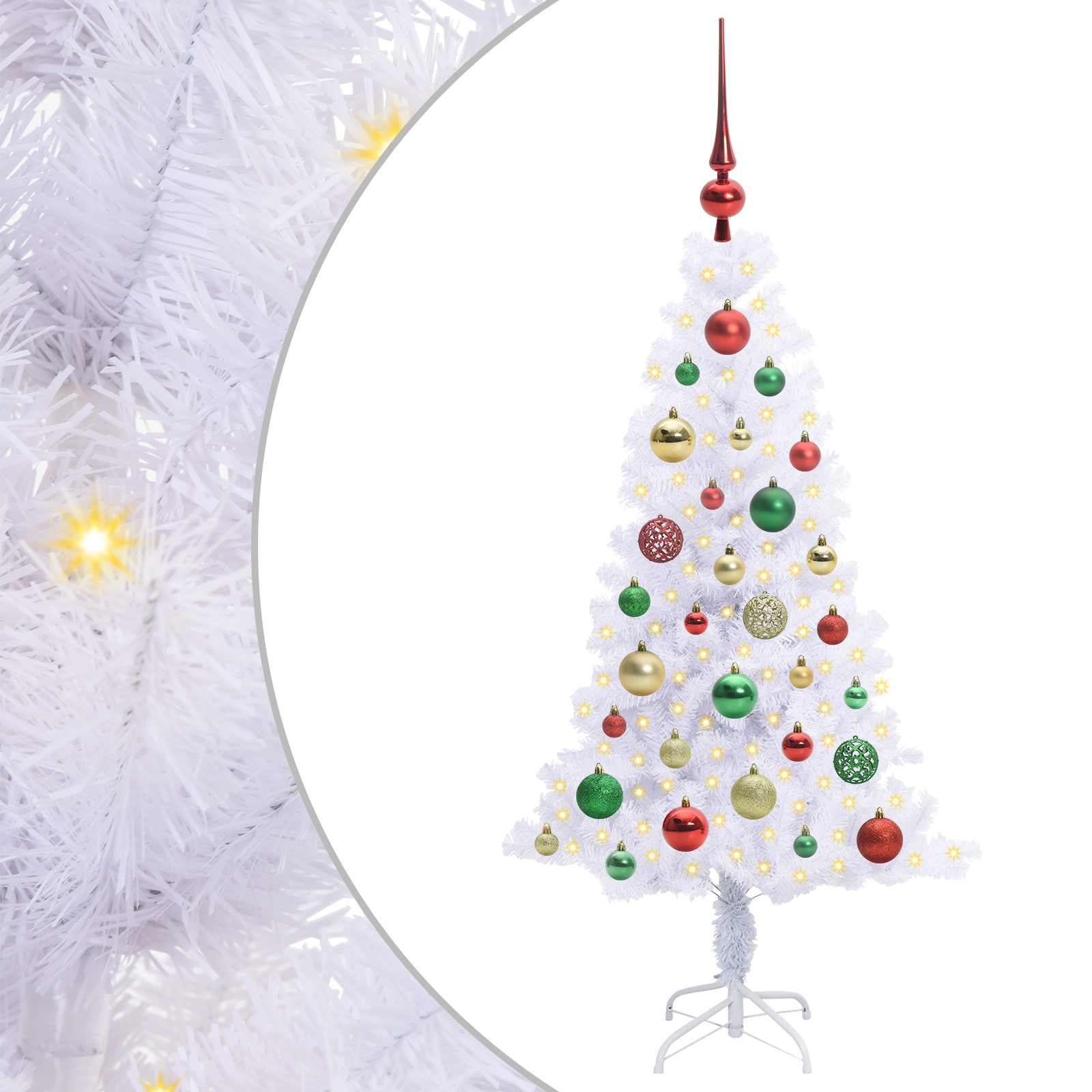 Kunstkerstboom met 150 LED Wit 120 cm PVC en Staal is nu te koop bij PeponiXL, paradijselijk wonen!
