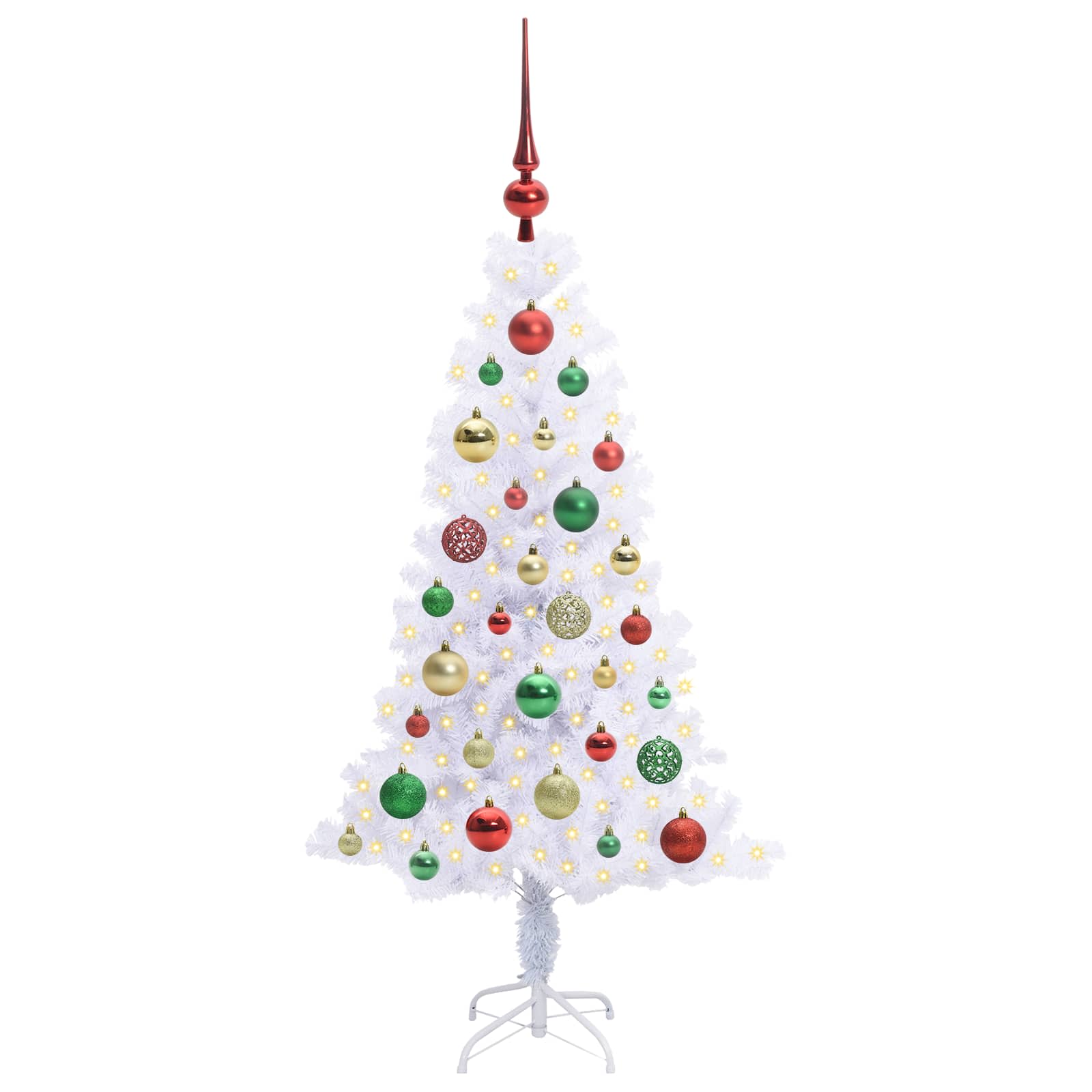 Kunstkerstboom met 150 LED Wit 120 cm PVC en Staal is nu te koop bij PeponiXL, paradijselijk wonen!