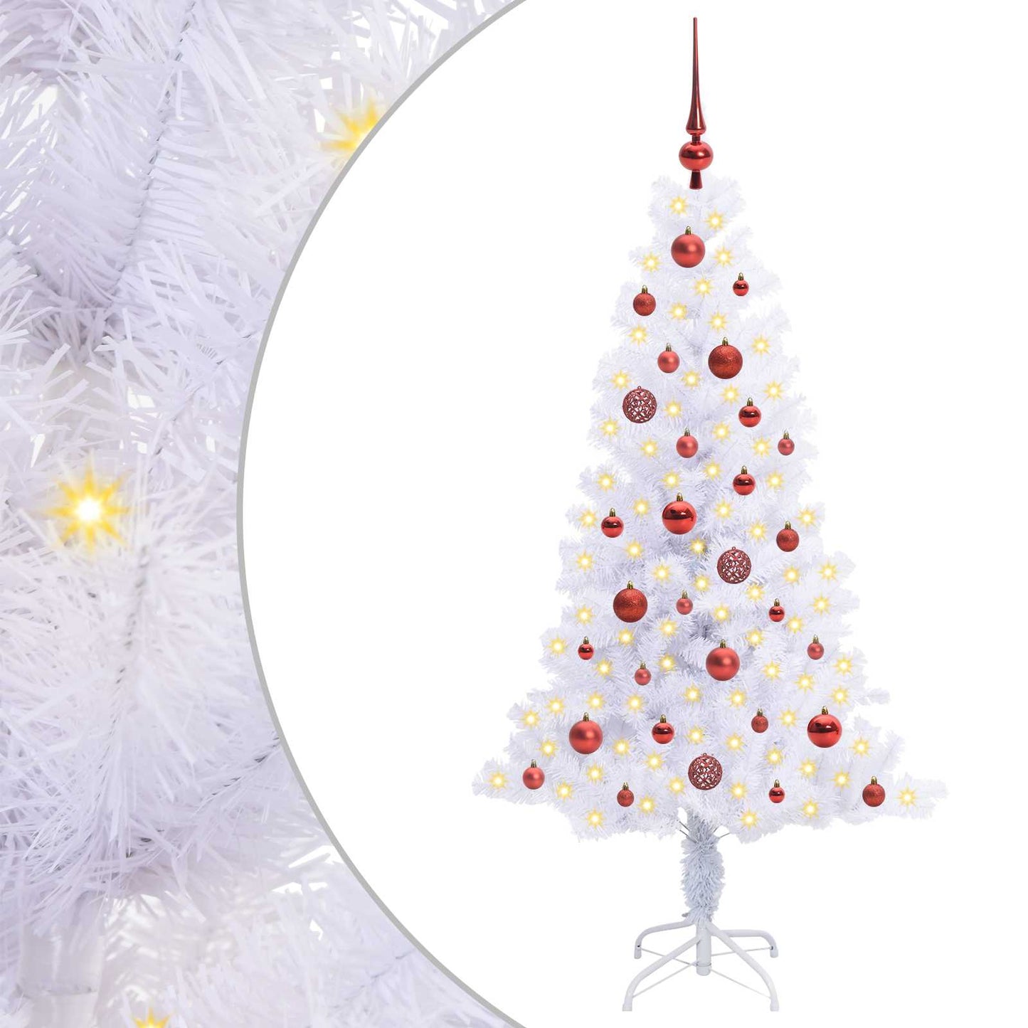 Kunstkerstboom met 150 LED Wit 150 cm PVC en Staal is nu te koop bij PeponiXL, paradijselijk wonen!