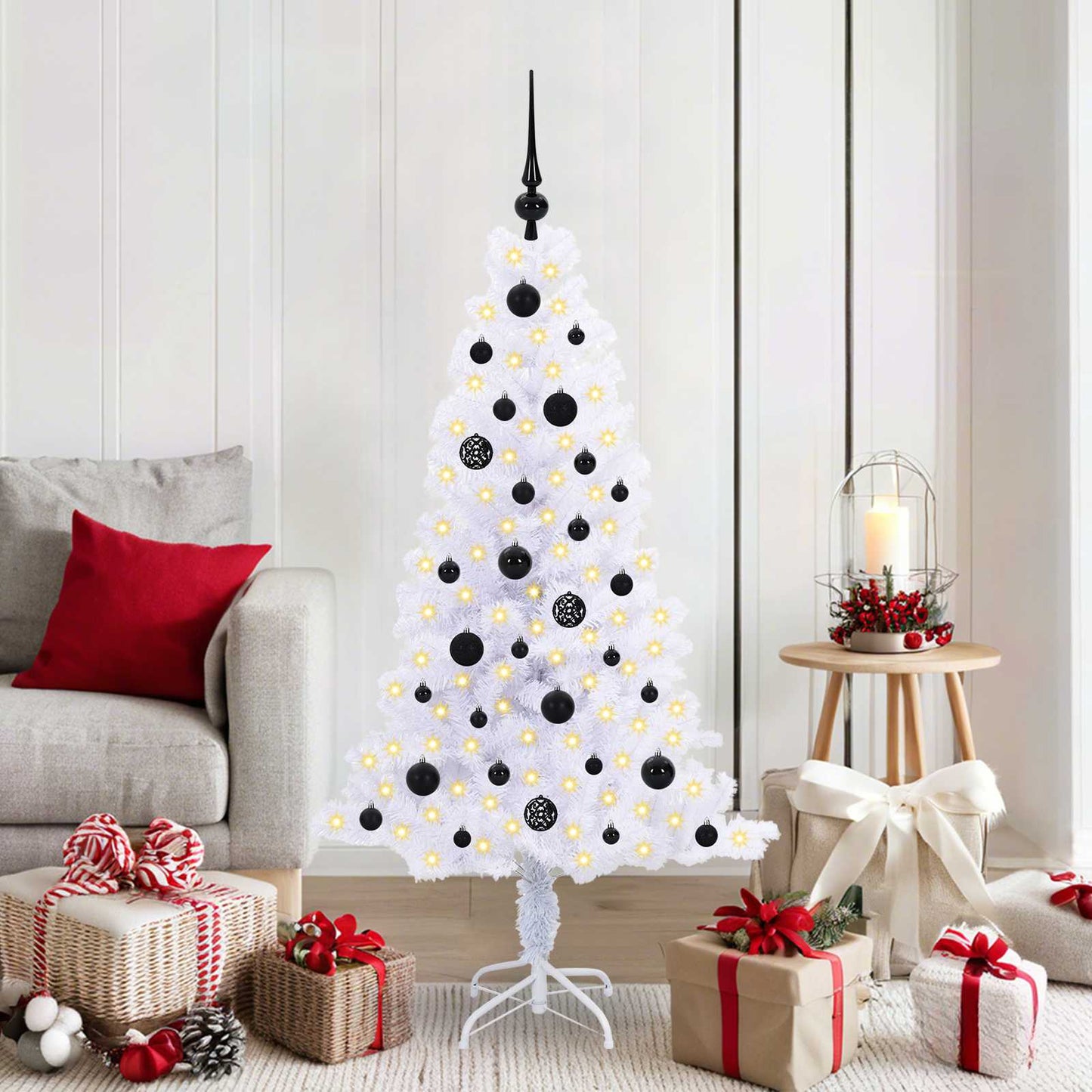 Kunstkerstboom met 150 LED Wit 150 cm PVC en Staal is nu te koop bij PeponiXL, paradijselijk wonen!
