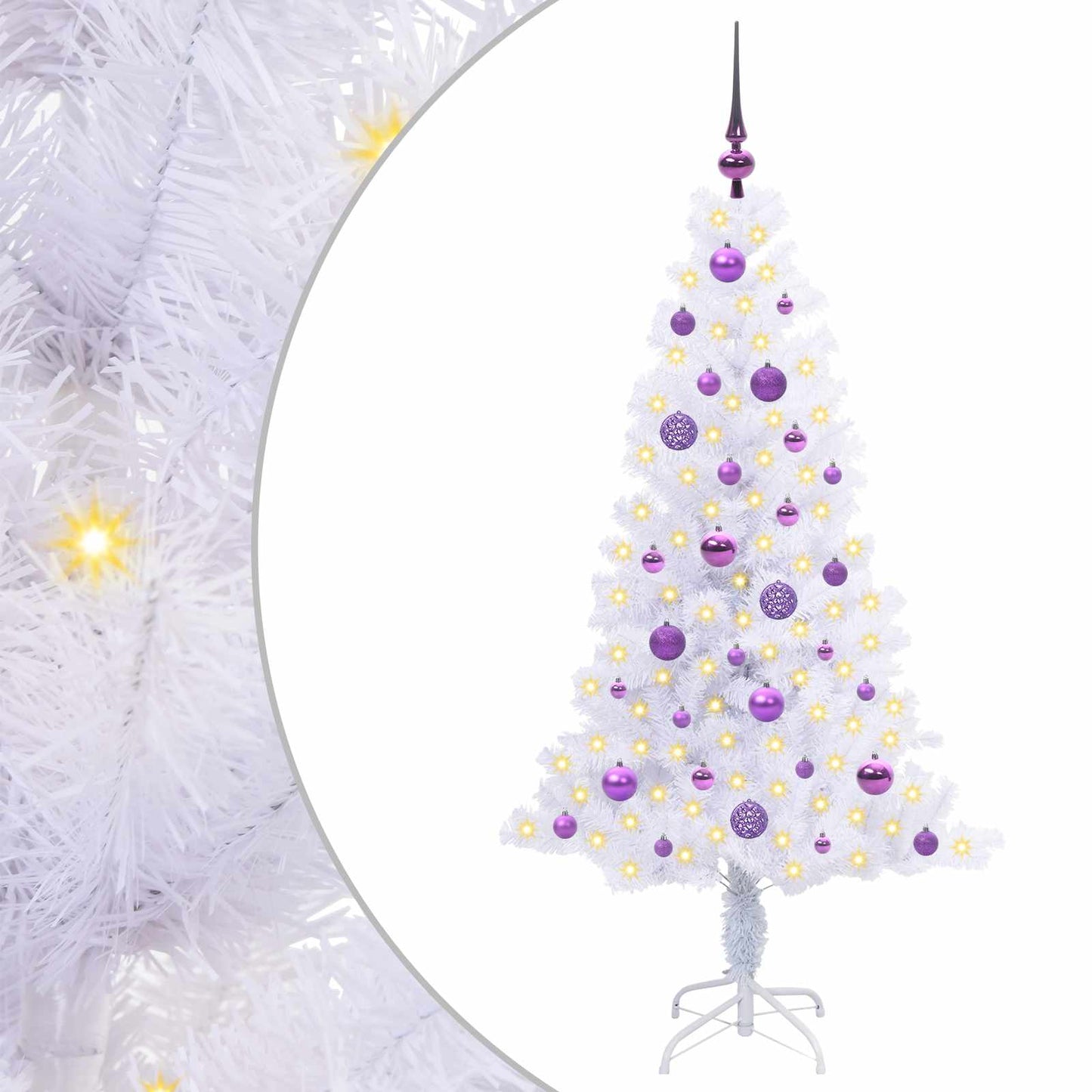 Kunstkerstboom met 150 LED Wit 150 cm PVC en Staal is nu te koop bij PeponiXL, paradijselijk wonen!