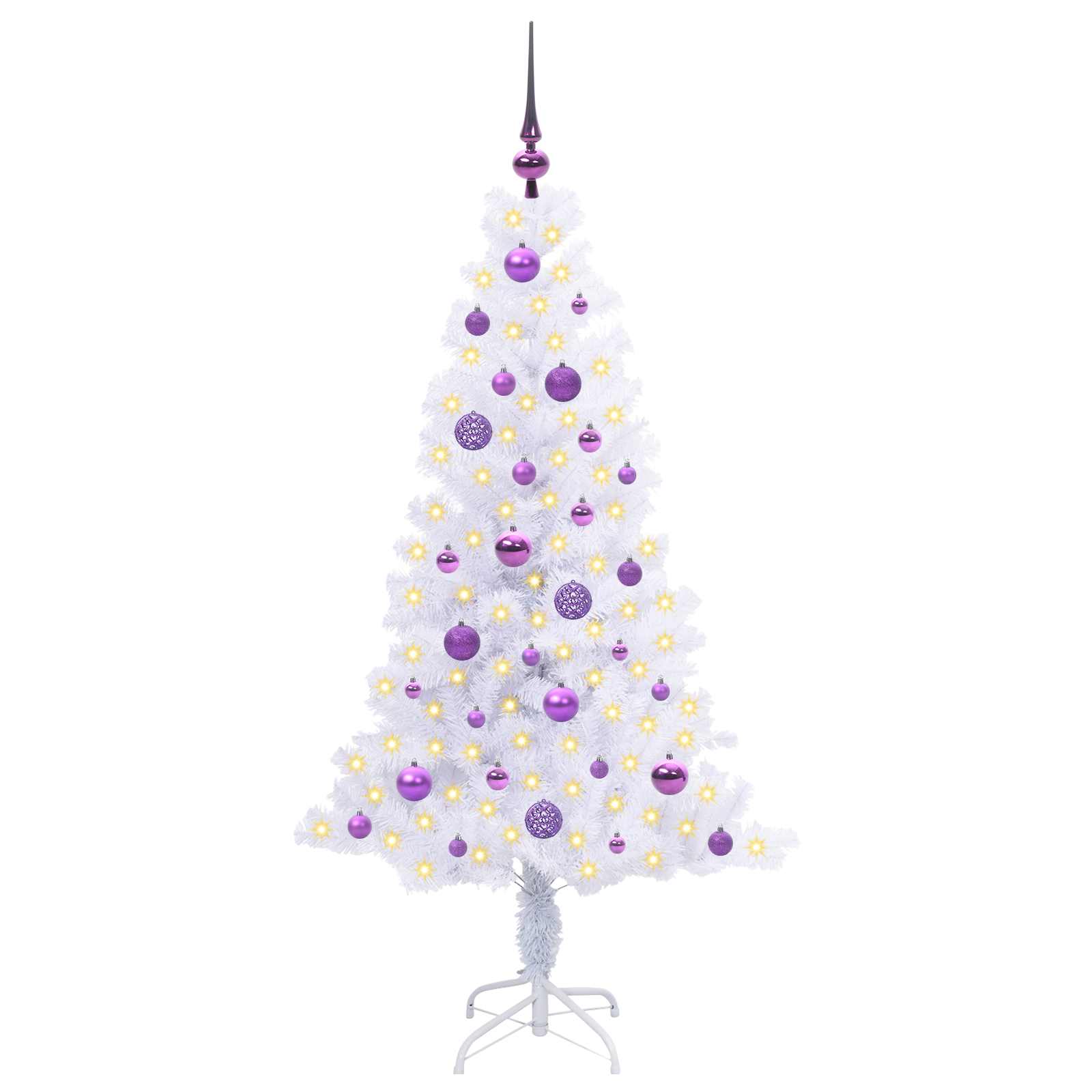 Kunstkerstboom met 150 LED Wit 150 cm PVC en Staal is nu te koop bij PeponiXL, paradijselijk wonen!