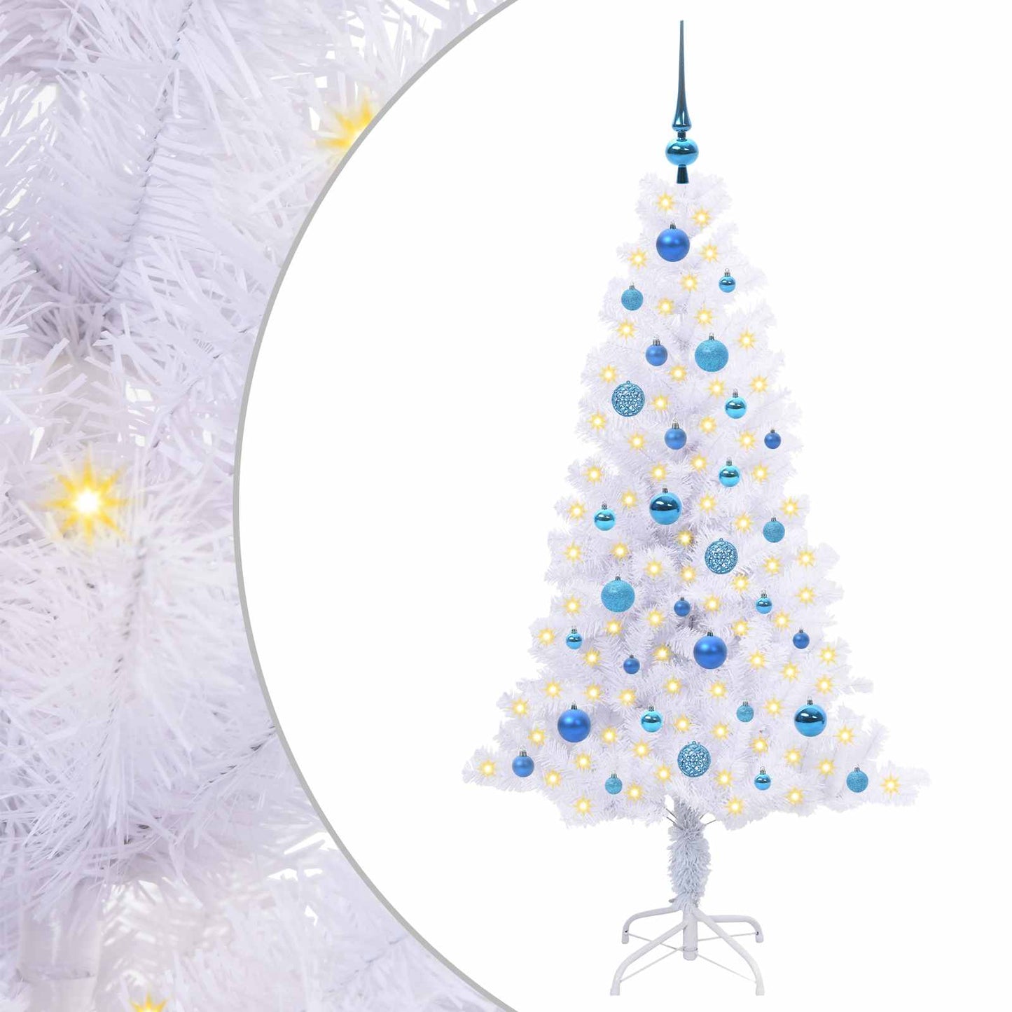 Kunstkerstboom met 150 LED Wit 150 cm PVC en Staal is nu te koop bij PeponiXL, paradijselijk wonen!