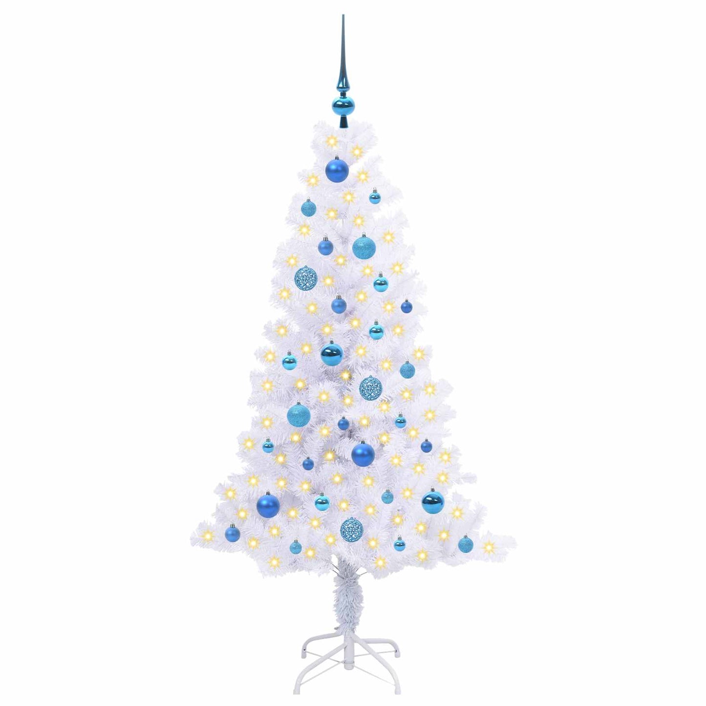 Kunstkerstboom met 150 LED Wit 150 cm PVC en Staal is nu te koop bij PeponiXL, paradijselijk wonen!