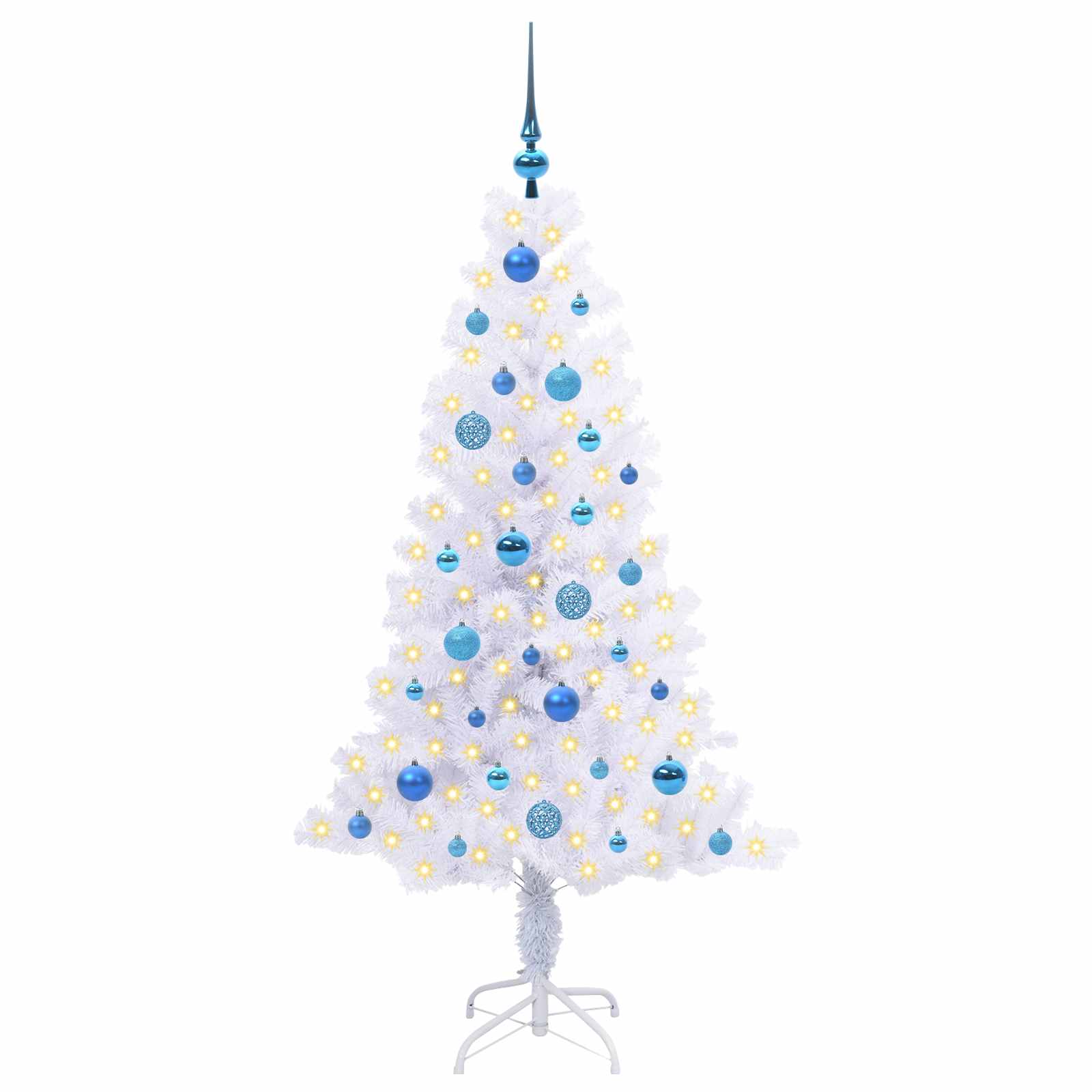 Kunstkerstboom met 150 LED Wit 150 cm PVC en Staal is nu te koop bij PeponiXL, paradijselijk wonen!