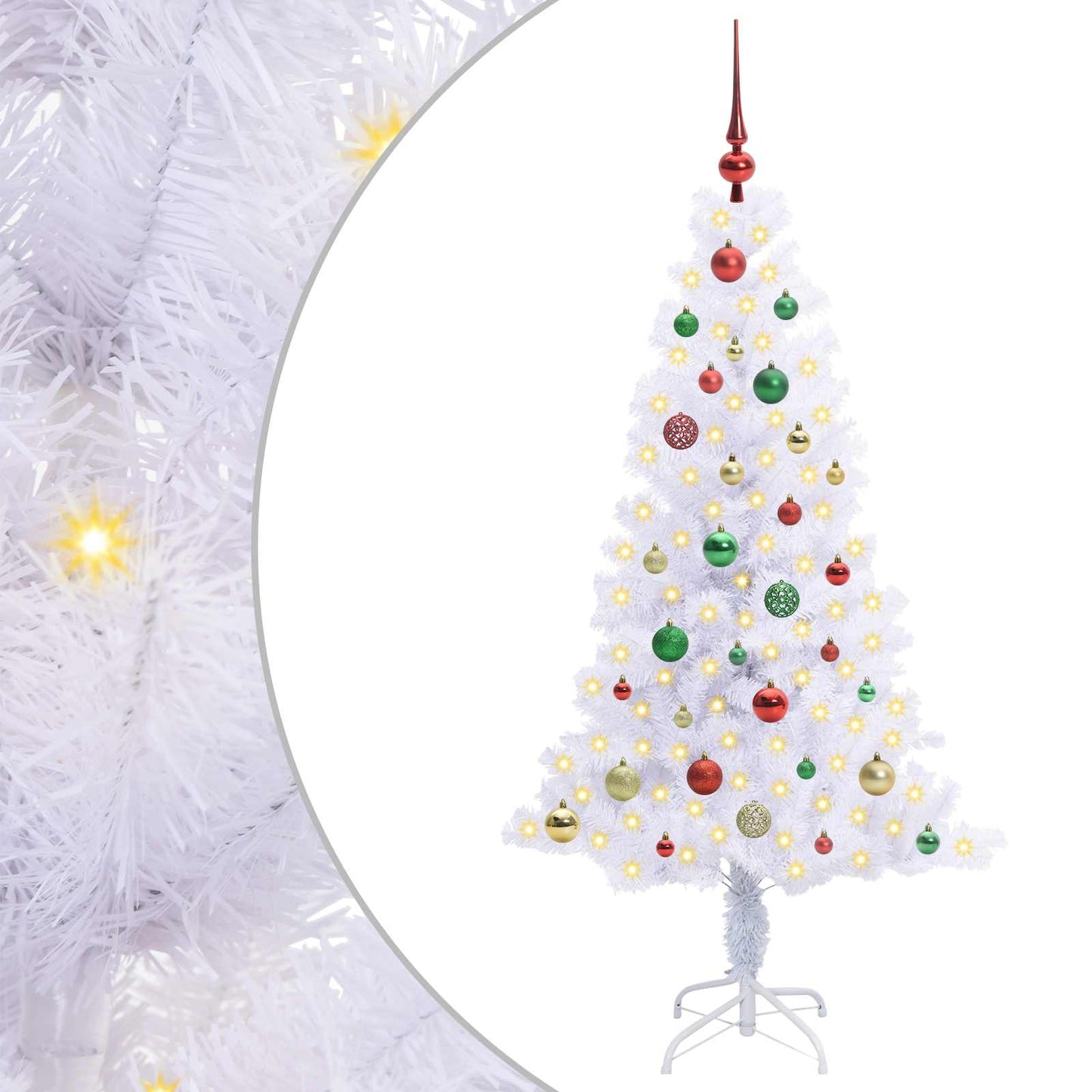 Kunstkerstboom met 150 LED Wit 150 cm PVC en Staal is nu te koop bij PeponiXL, paradijselijk wonen!