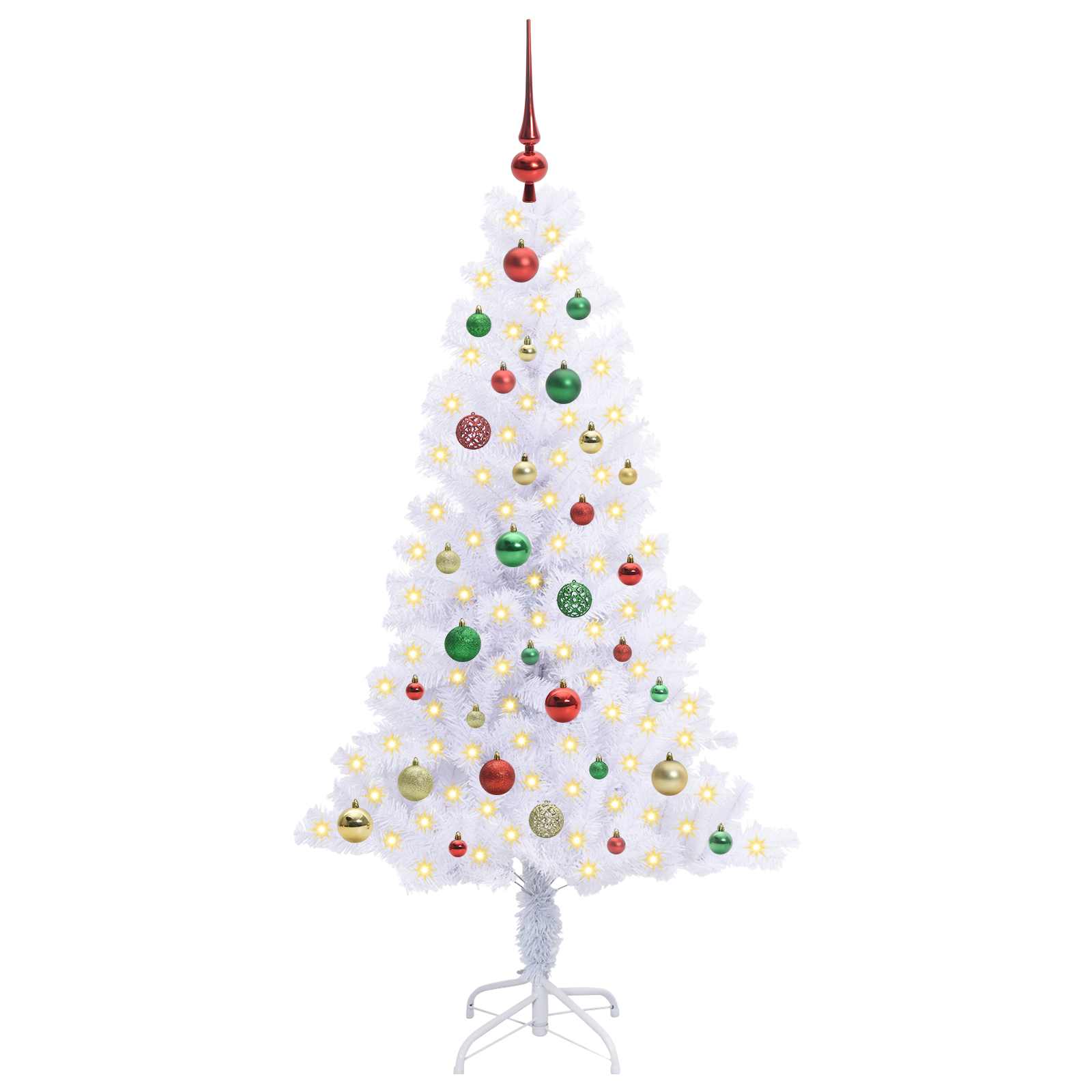 Kunstkerstboom met 150 LED Wit 150 cm PVC en Staal is nu te koop bij PeponiXL, paradijselijk wonen!