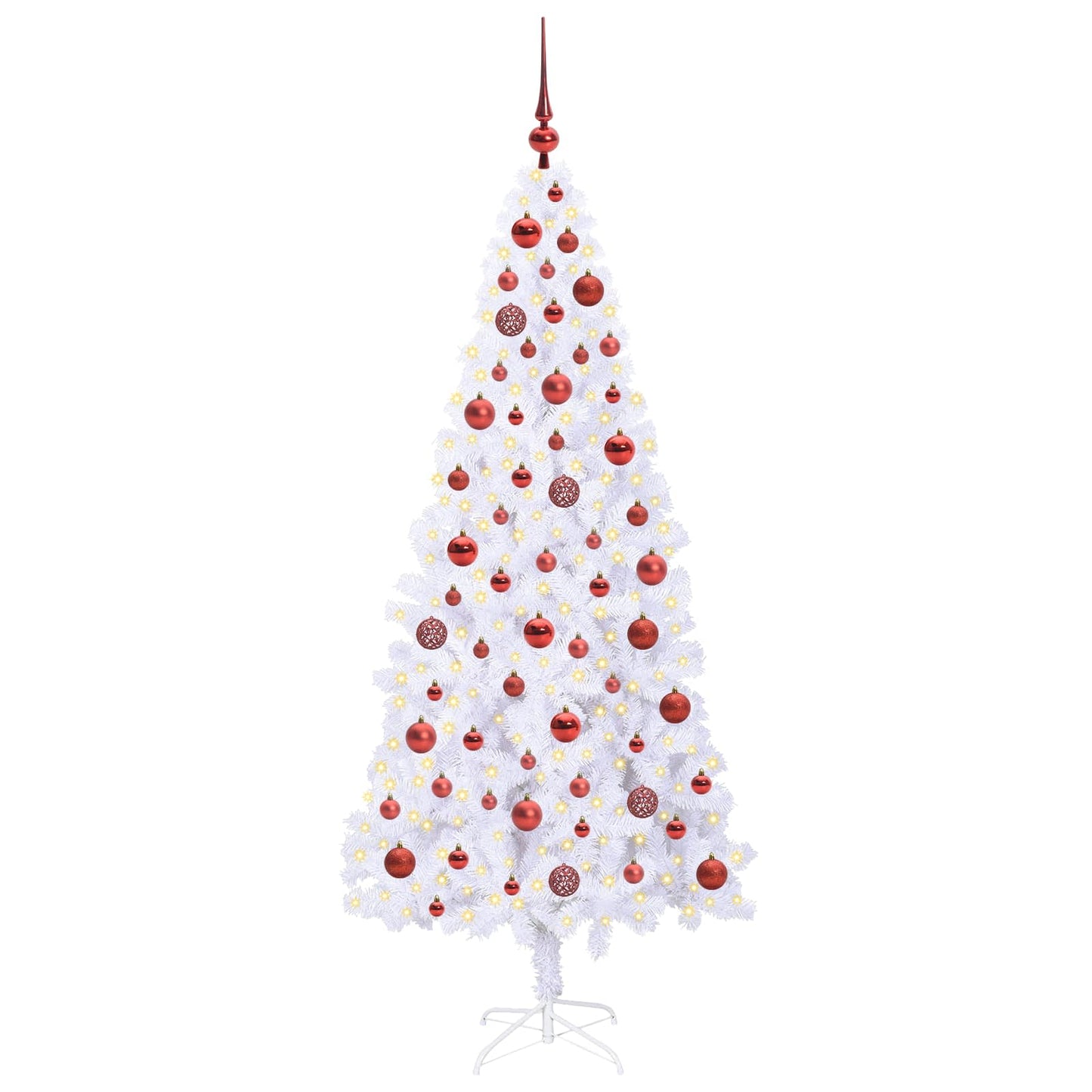 Kunstkerstboom met 300 LED Wit 180 cm PVC en staal is nu te koop bij PeponiXL, paradijselijk wonen!