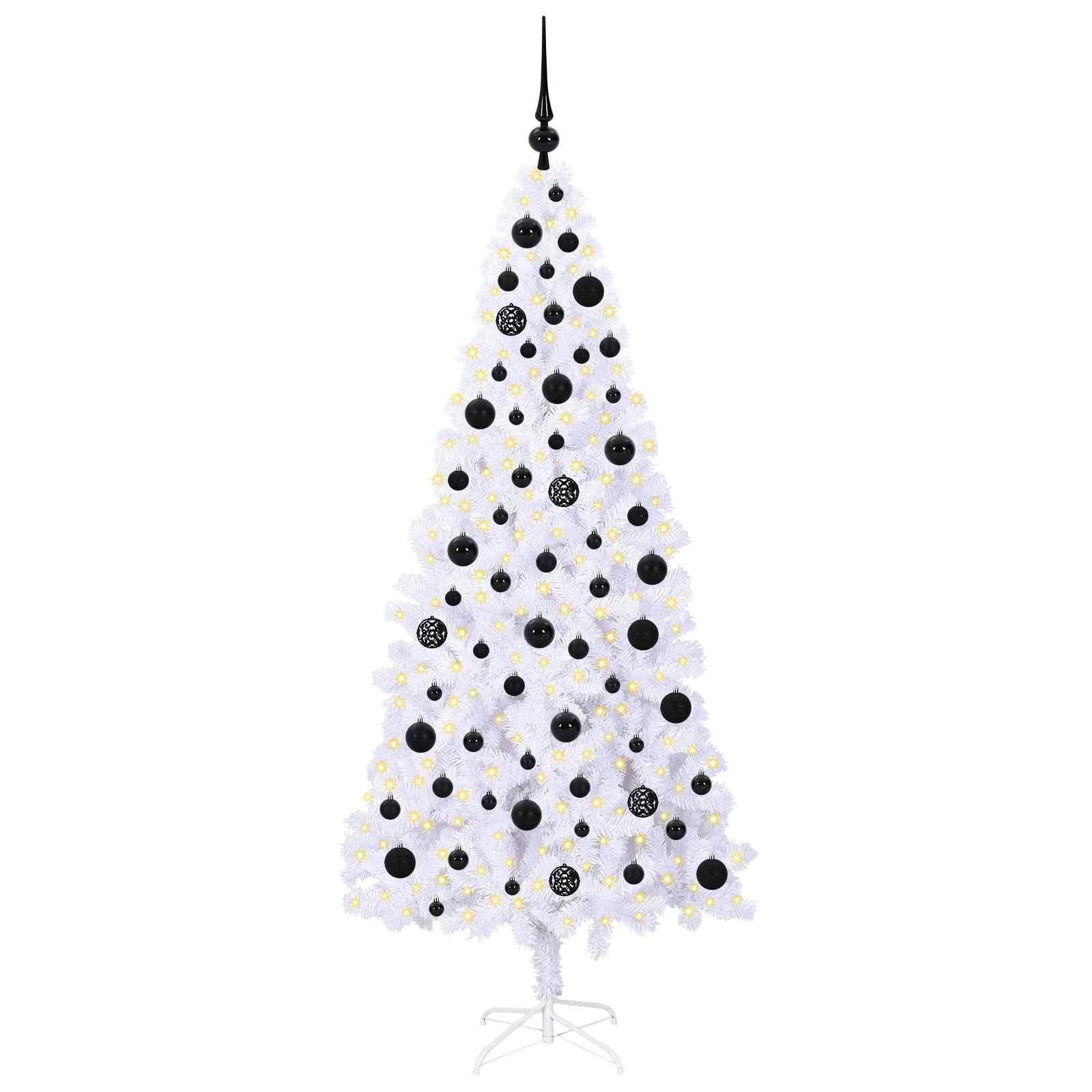 Kunstkerstboom met 300 LED Wit 180 cm PVC en staal is nu te koop bij PeponiXL, paradijselijk wonen!