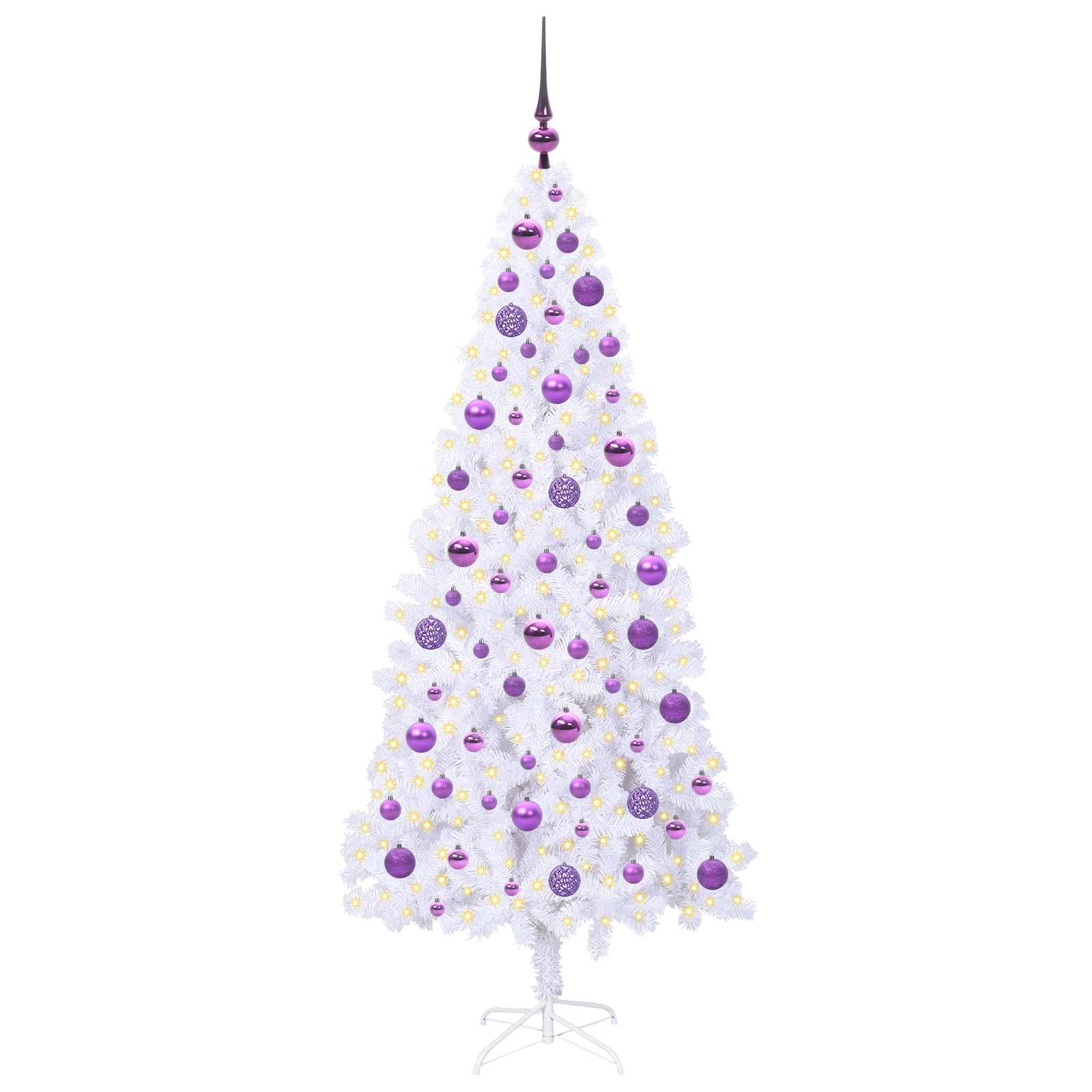 Kunstkerstboom met 300 LED Wit 180 cm PVC en staal is nu te koop bij PeponiXL, paradijselijk wonen!