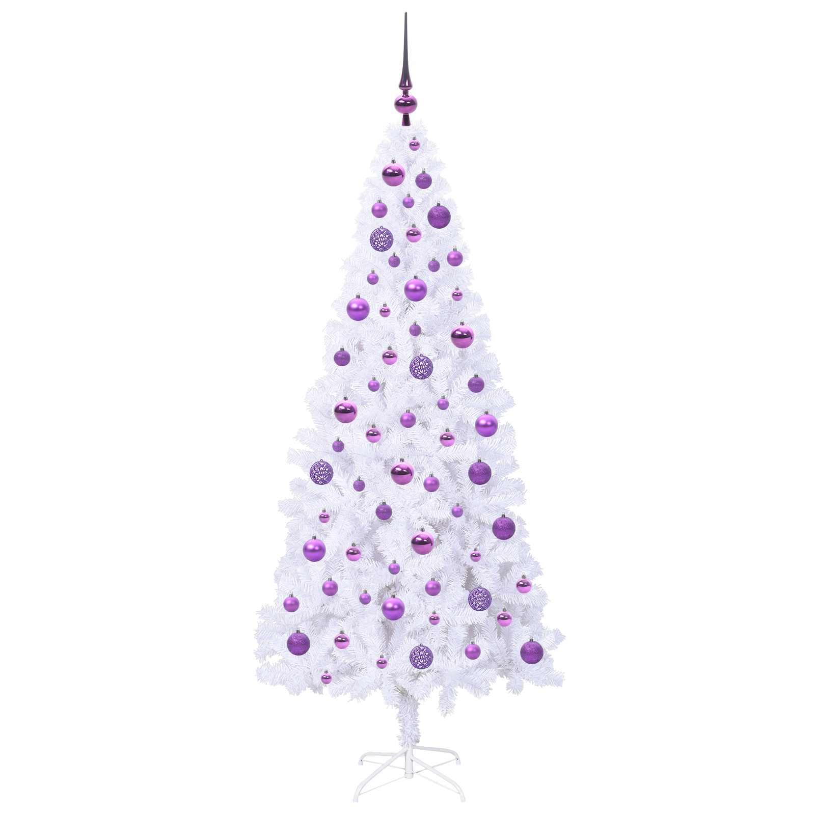 Kunstkerstboom met 300 LED Wit 180 cm PVC en staal is nu te koop bij PeponiXL, paradijselijk wonen!