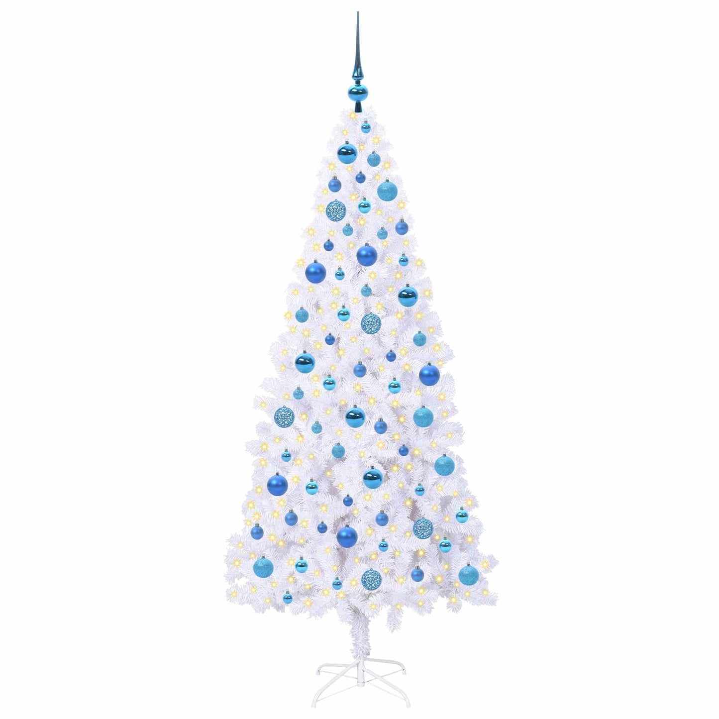 Kunstkerstboom met 300 LED Wit 180 cm PVC en staal is nu te koop bij PeponiXL, paradijselijk wonen!