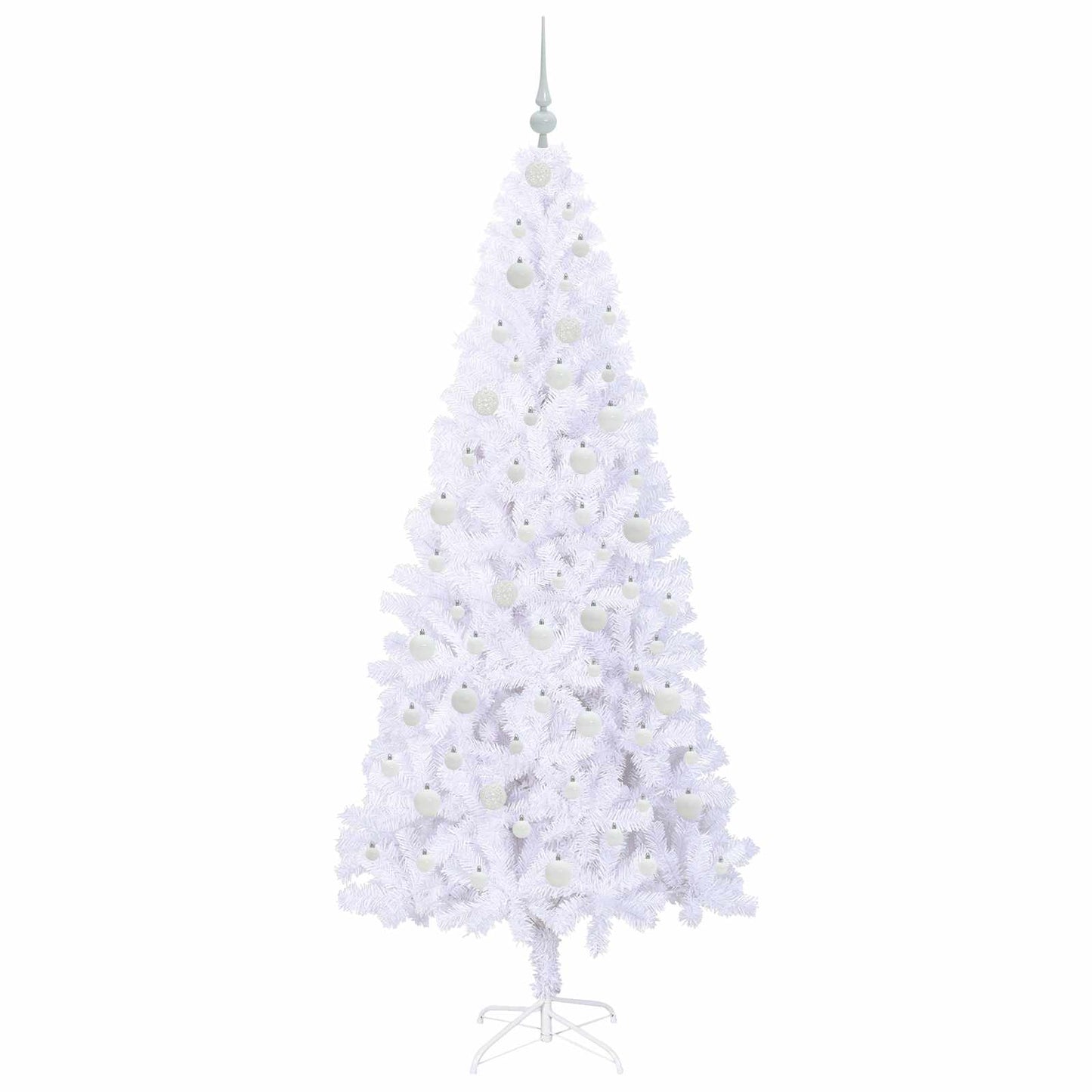 Kunstkerstboom met 300 LED Wit 210 cm PVC en staal is nu te koop bij PeponiXL, paradijselijk wonen!