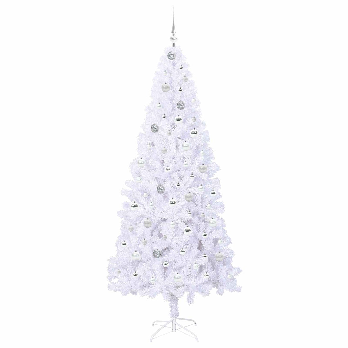 Kunstkerstboom met 300 LED Wit 210 cm PVC en staal is nu te koop bij PeponiXL, paradijselijk wonen!