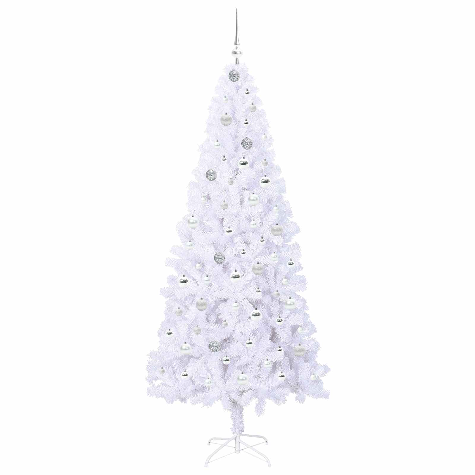 Kunstkerstboom met 300 LED Wit 210 cm PVC en staal is nu te koop bij PeponiXL, paradijselijk wonen!