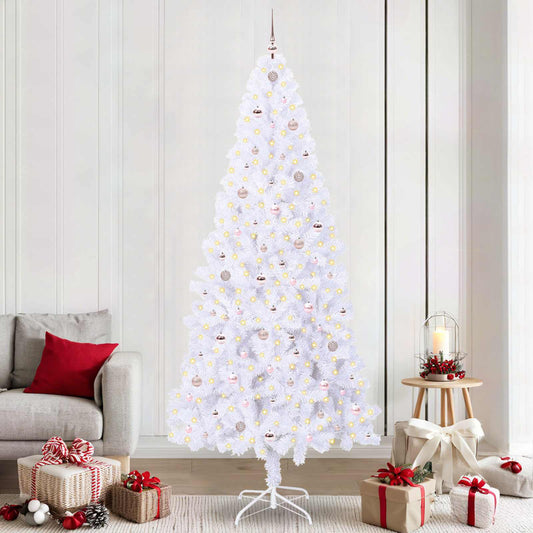 Kunstkerstboom met 300 LED Wit 240 cm PVC en staal is nu te koop bij PeponiXL, paradijselijk wonen!