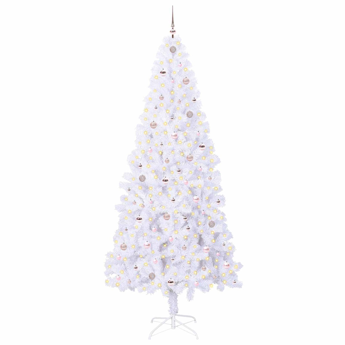 Kunstkerstboom met 300 LED Wit 240 cm PVC en staal is nu te koop bij PeponiXL, paradijselijk wonen!