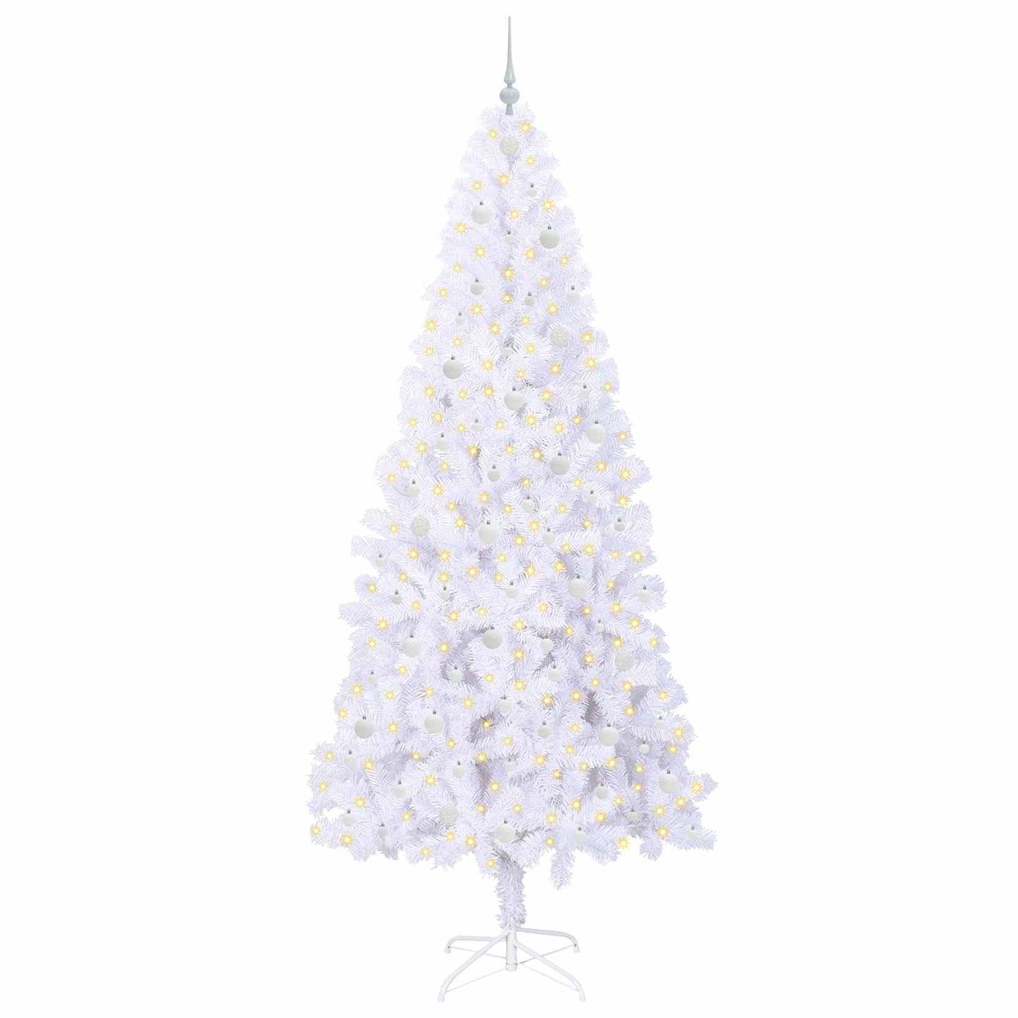 Kunstkerstboom met 300 LED Wit 240 cm PVC en staal is nu te koop bij PeponiXL, paradijselijk wonen!