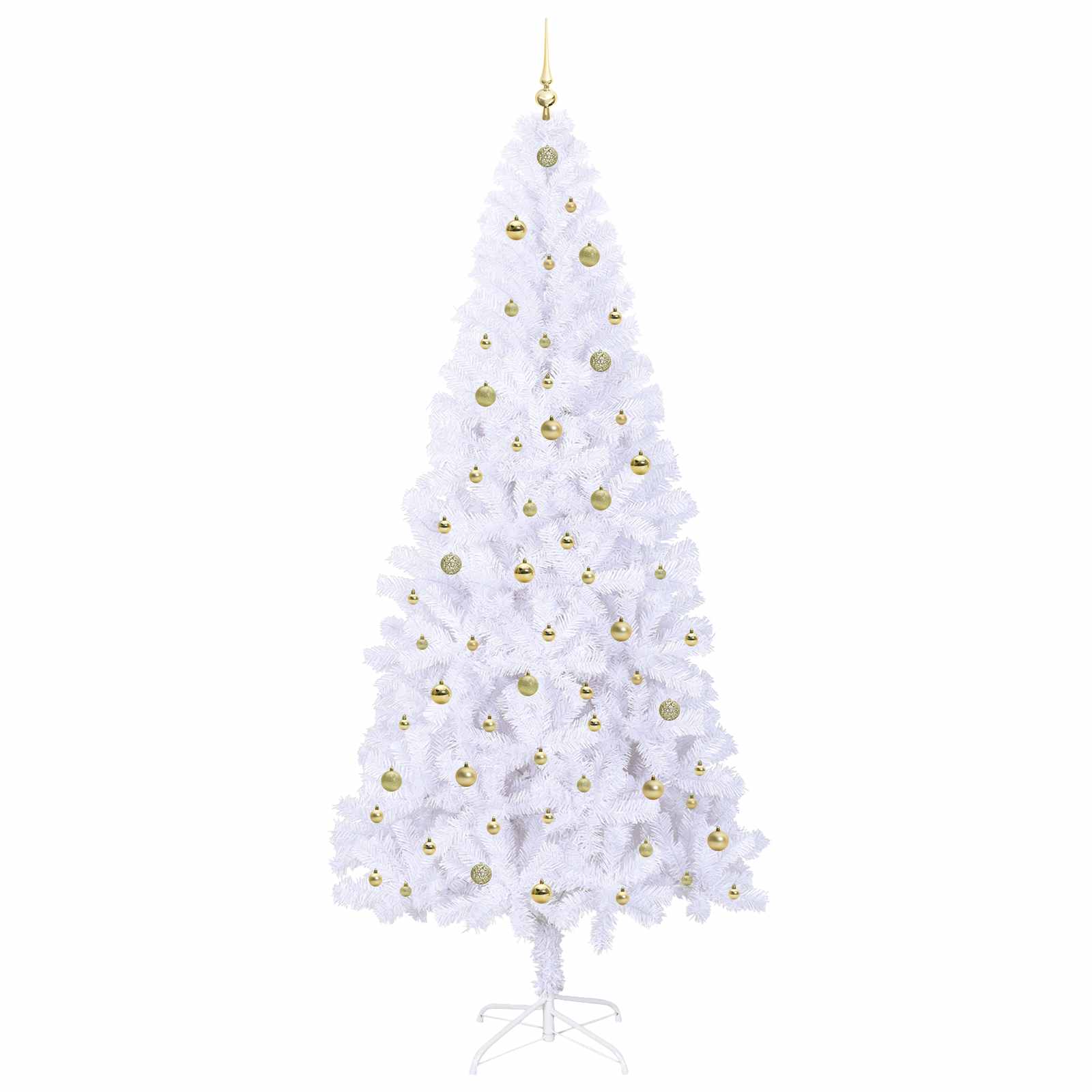 Kunstkerstboom met 300 LED Wit 240 cm PVC en staal is nu te koop bij PeponiXL, paradijselijk wonen!