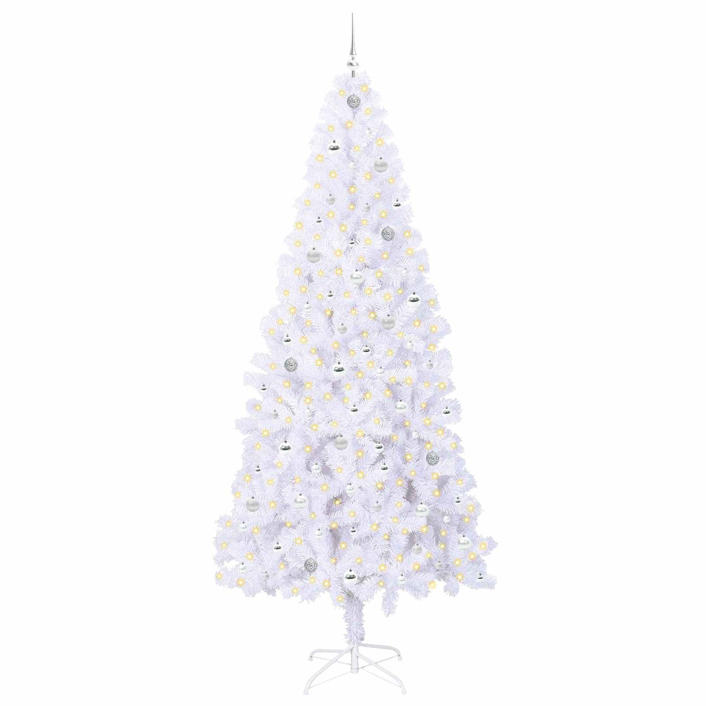Kunstkerstboom met 300 LED Wit 240 cm PVC en staal is nu te koop bij PeponiXL, paradijselijk wonen!