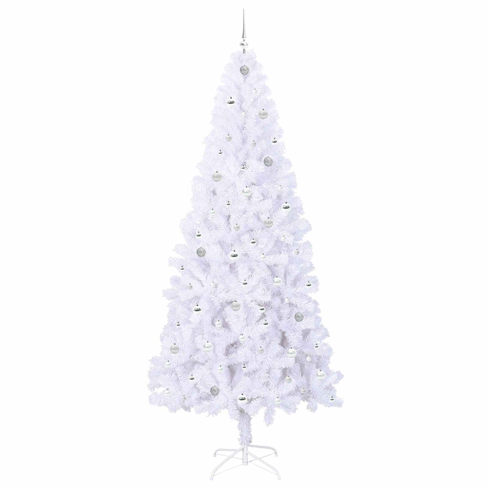 Kunstkerstboom met 300 LED Wit 240 cm PVC en staal is nu te koop bij PeponiXL, paradijselijk wonen!