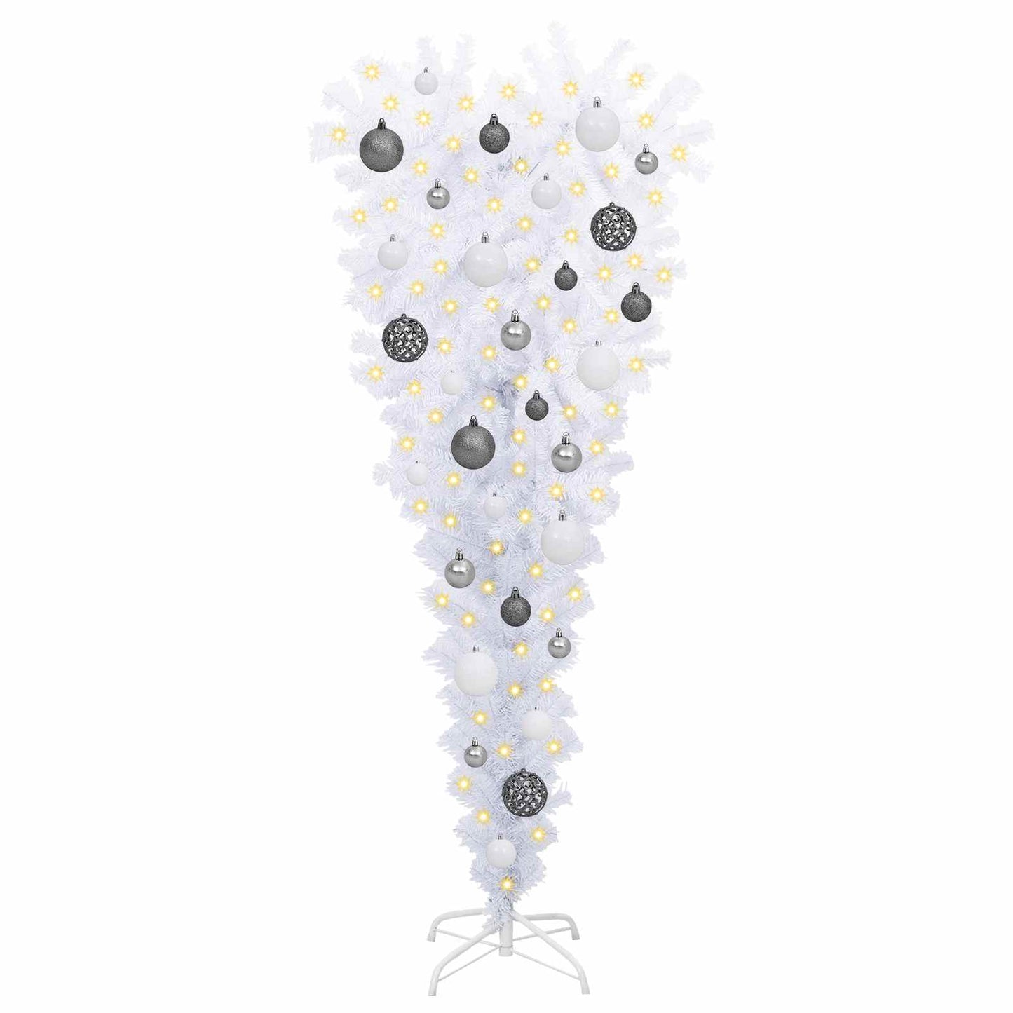 Kunstkerstboom met 150 LED Wit 120 cm PVC en Staal is nu te koop bij PeponiXL, paradijselijk wonen!