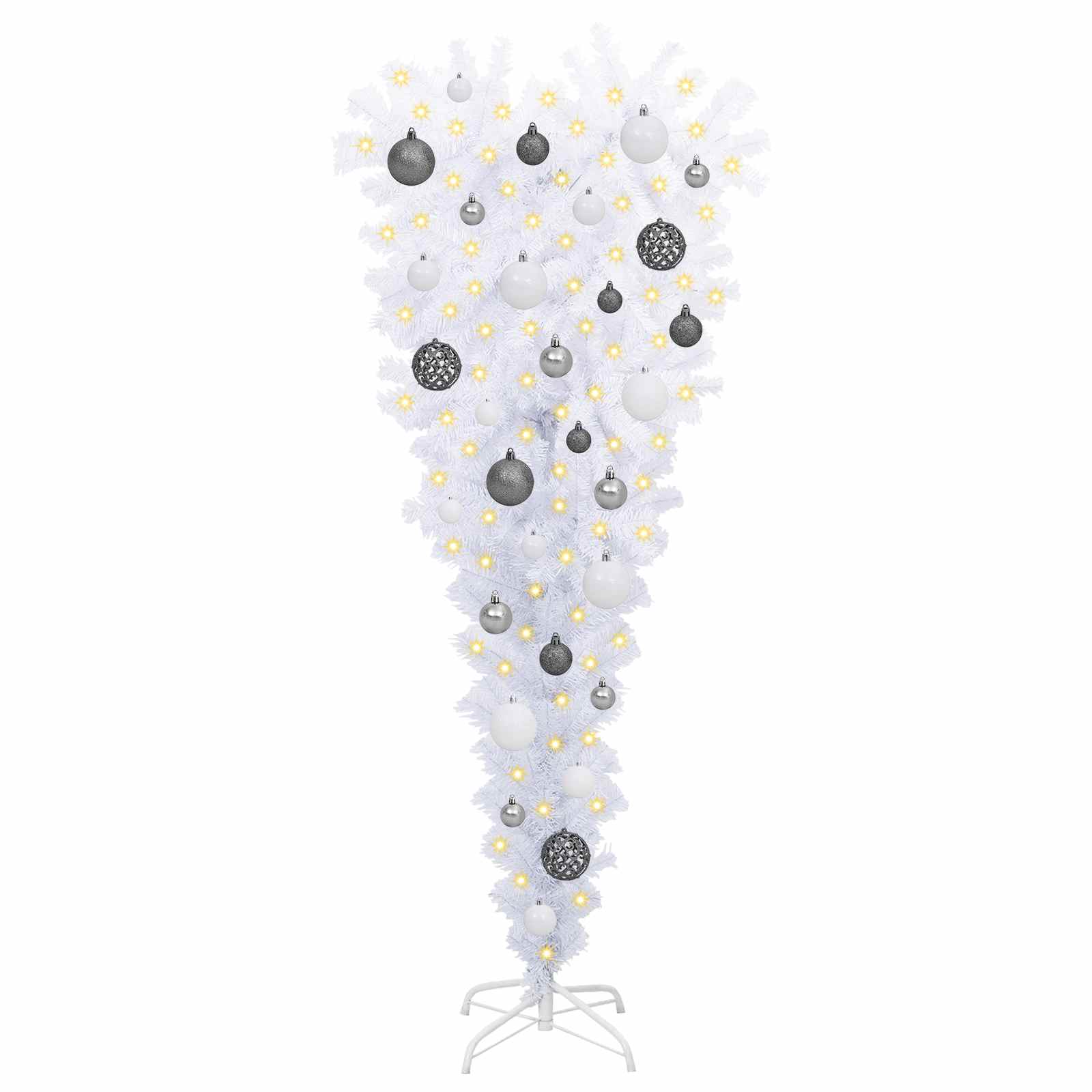 Kunstkerstboom met 150 LED Wit 120 cm PVC en Staal is nu te koop bij PeponiXL, paradijselijk wonen!