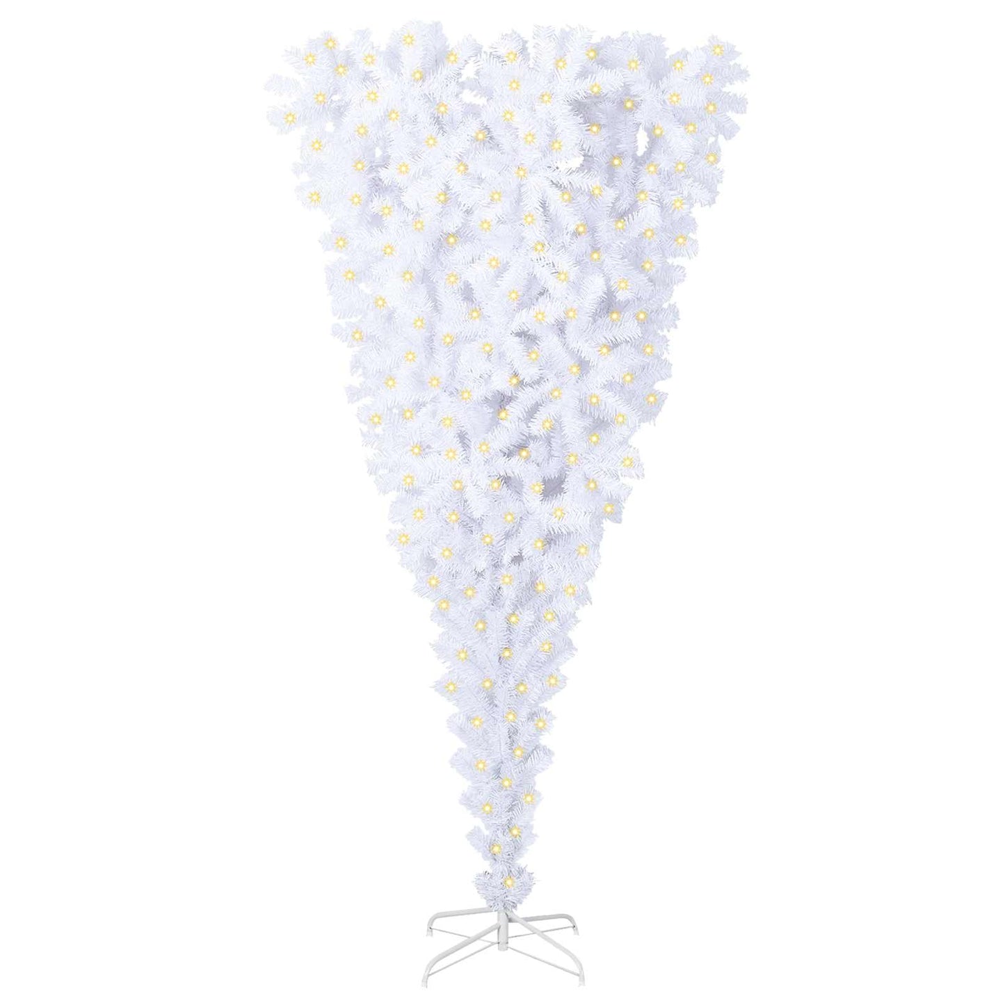 Kunstkerstboom met 300 LED Wit 210 cm PVC en staal is nu te koop bij PeponiXL, paradijselijk wonen!