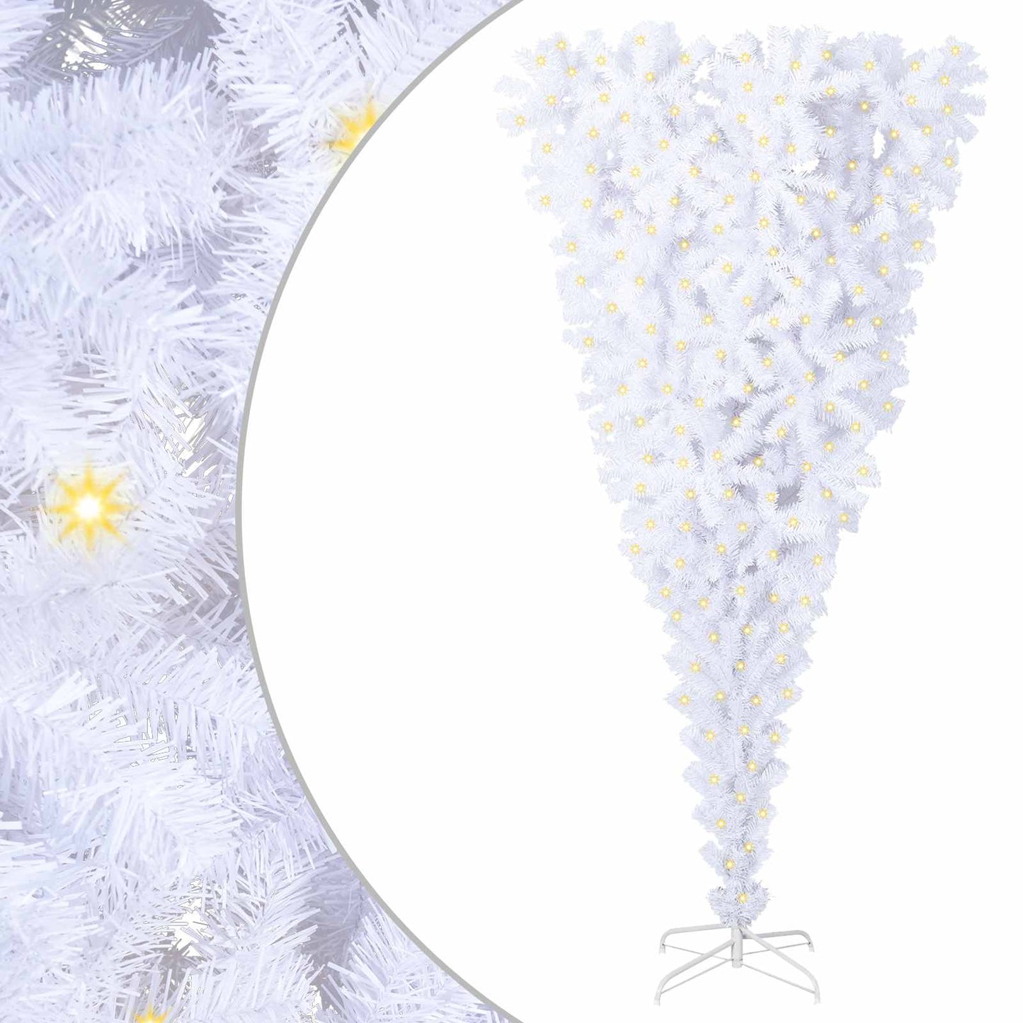 Kunstkerstboom met 300 LED Wit 240 cm PVC en staal is nu te koop bij PeponiXL, paradijselijk wonen!