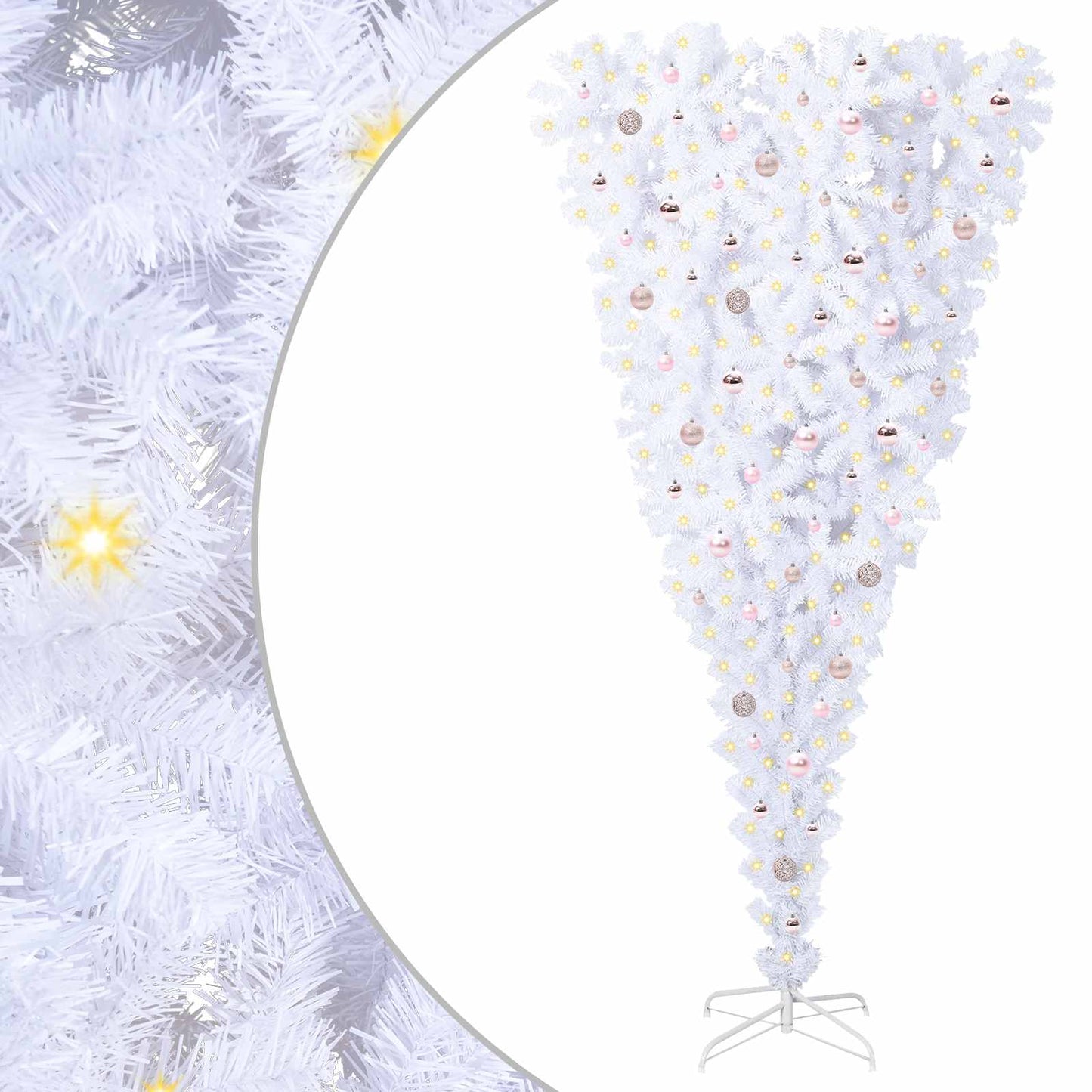 Kunstkerstboom met 300 LED Wit 240 cm PVC en Staal is nu te koop bij PeponiXL, paradijselijk wonen!