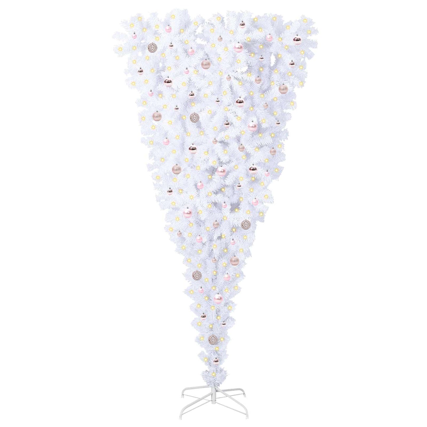 Kunstkerstboom met 300 LED Wit 240 cm PVC en Staal is nu te koop bij PeponiXL, paradijselijk wonen!