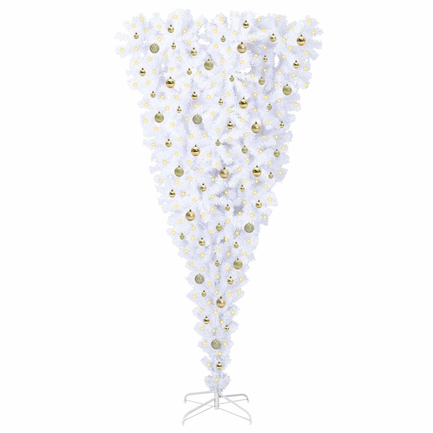 Kunstkerstboom met 300 LED Wit 240 cm PVC en Staal is nu te koop bij PeponiXL, paradijselijk wonen!